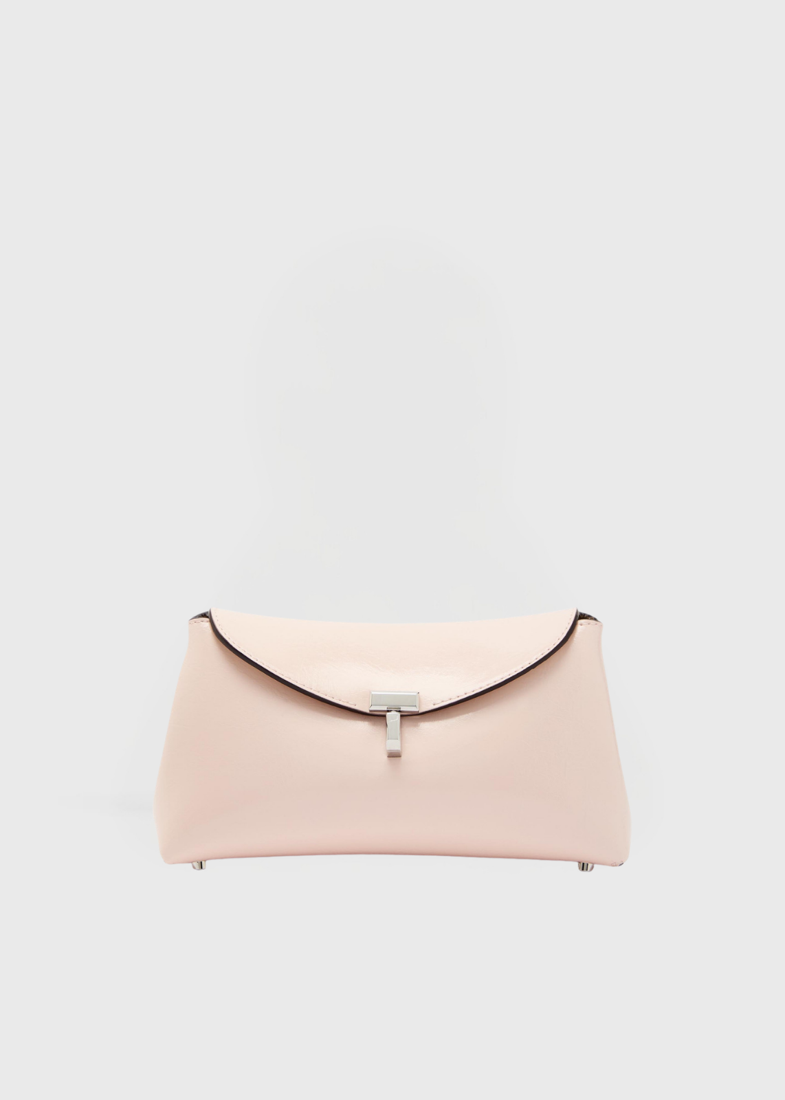 Toteme Mini T-lock Pony Hair Clutch Black