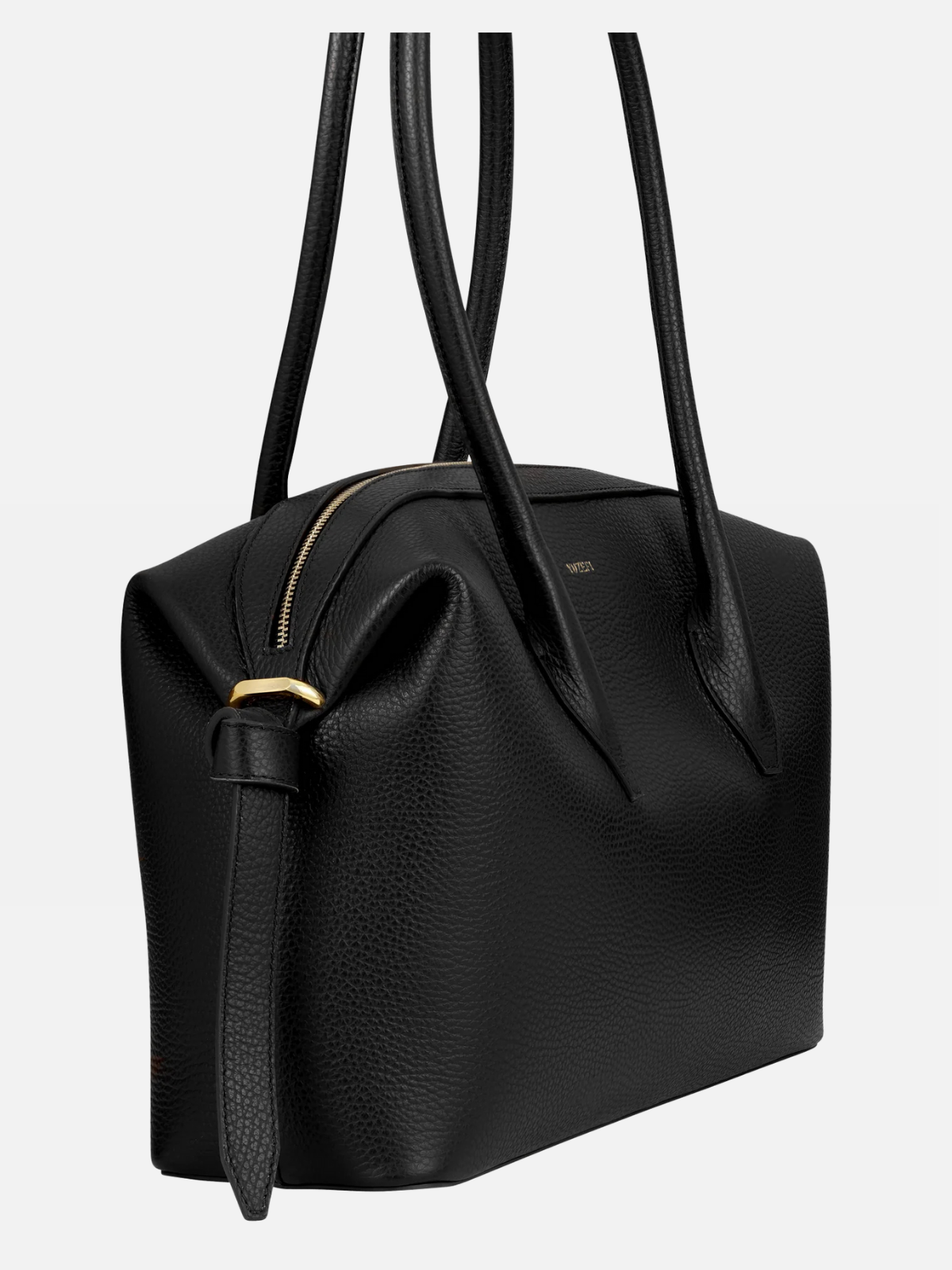 YUZEFI BRIOCHE DUFFLE - BLACK PEBBLE GRAINED LEATHER