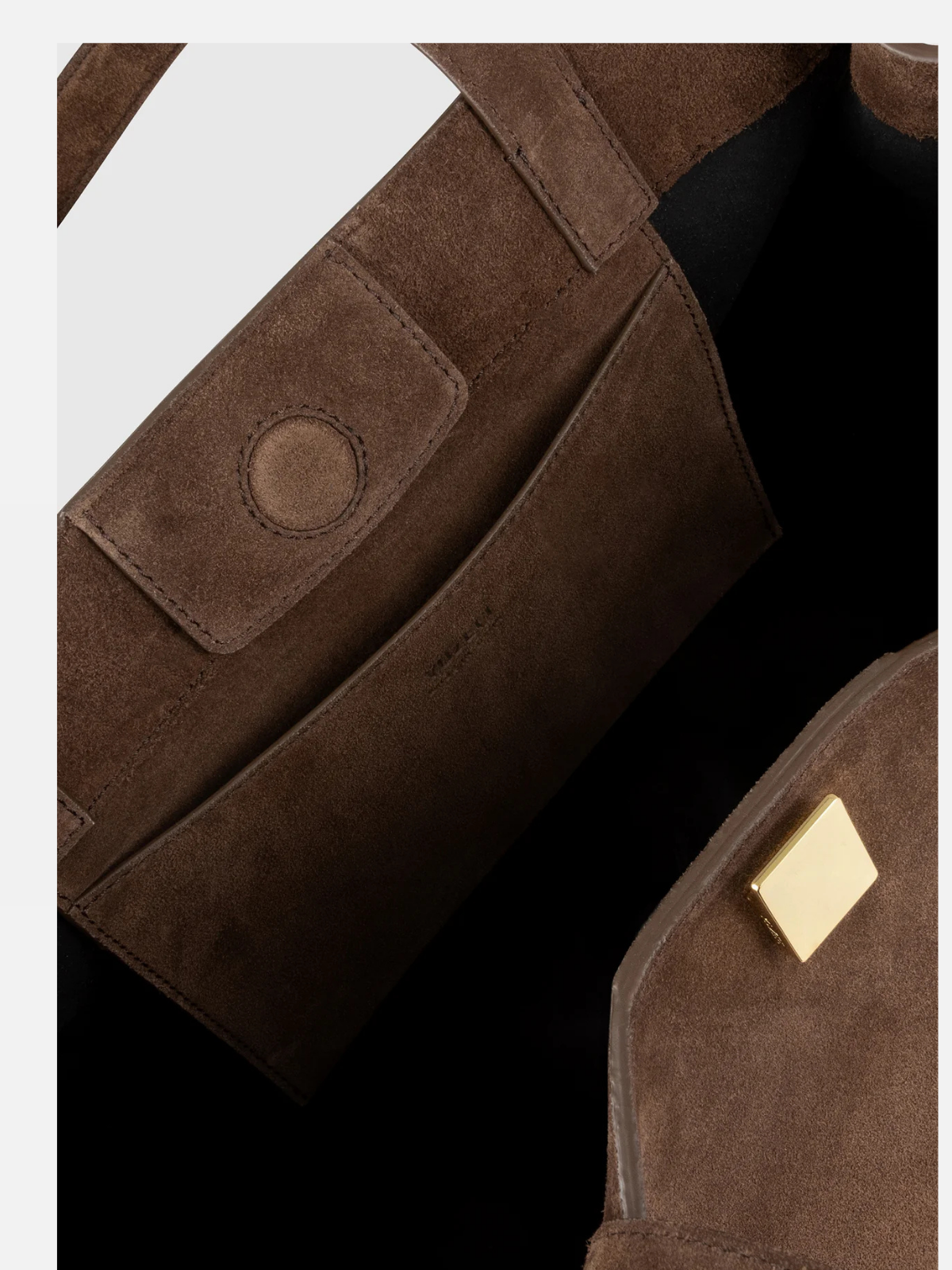 YUZEFI GYOZA TOTE - CHOCOLATE SUEDE