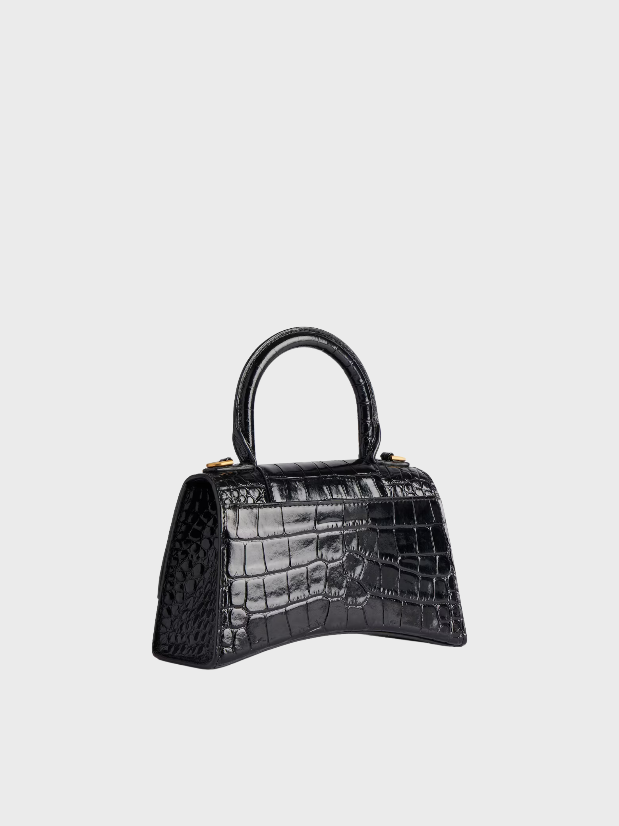 Balenciaga Hourglass XS Nero Coccodrillo