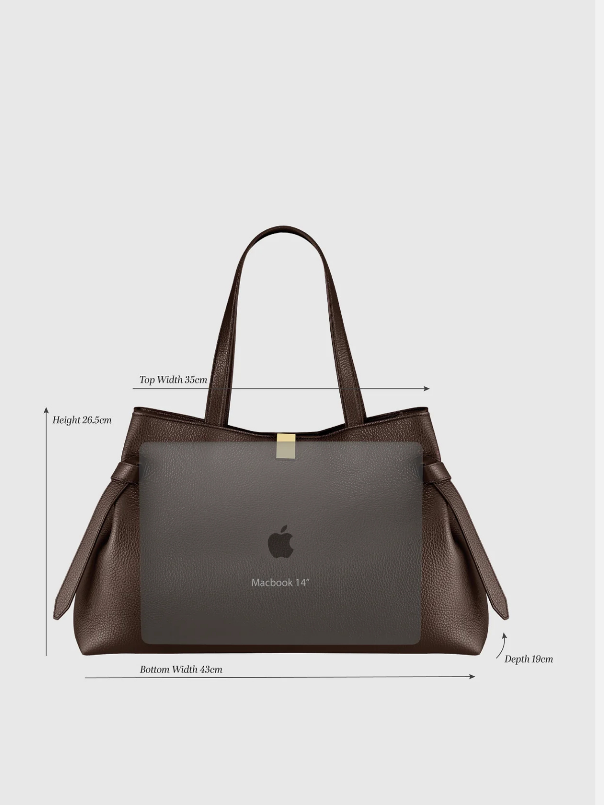 YUZEFI GYOZA TOTE - ANGORA PEBBLE GRAINED LEATHER