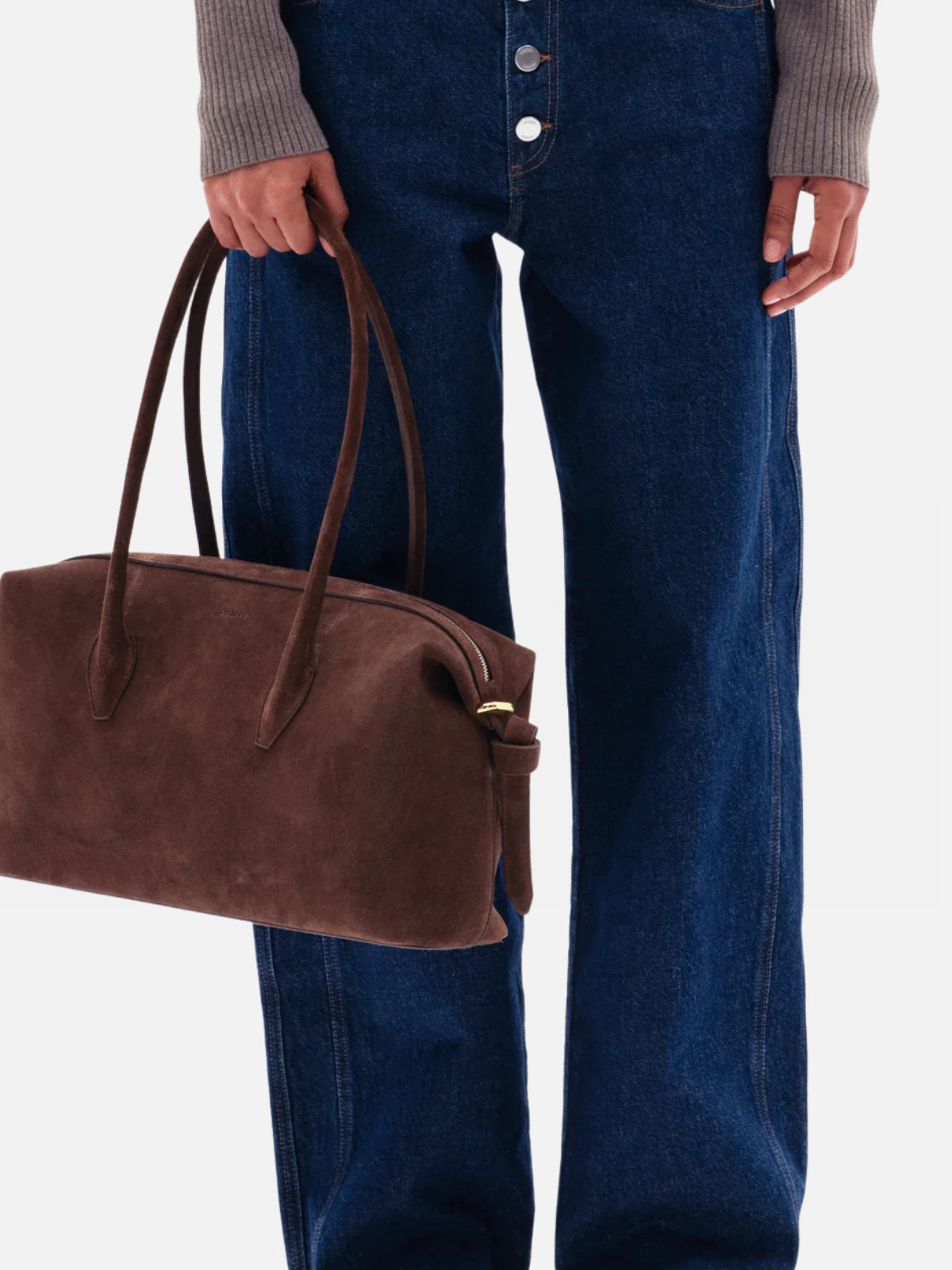 YUZEFI BRIOCHE DUFFLE - CHOCOLATE SUEDE