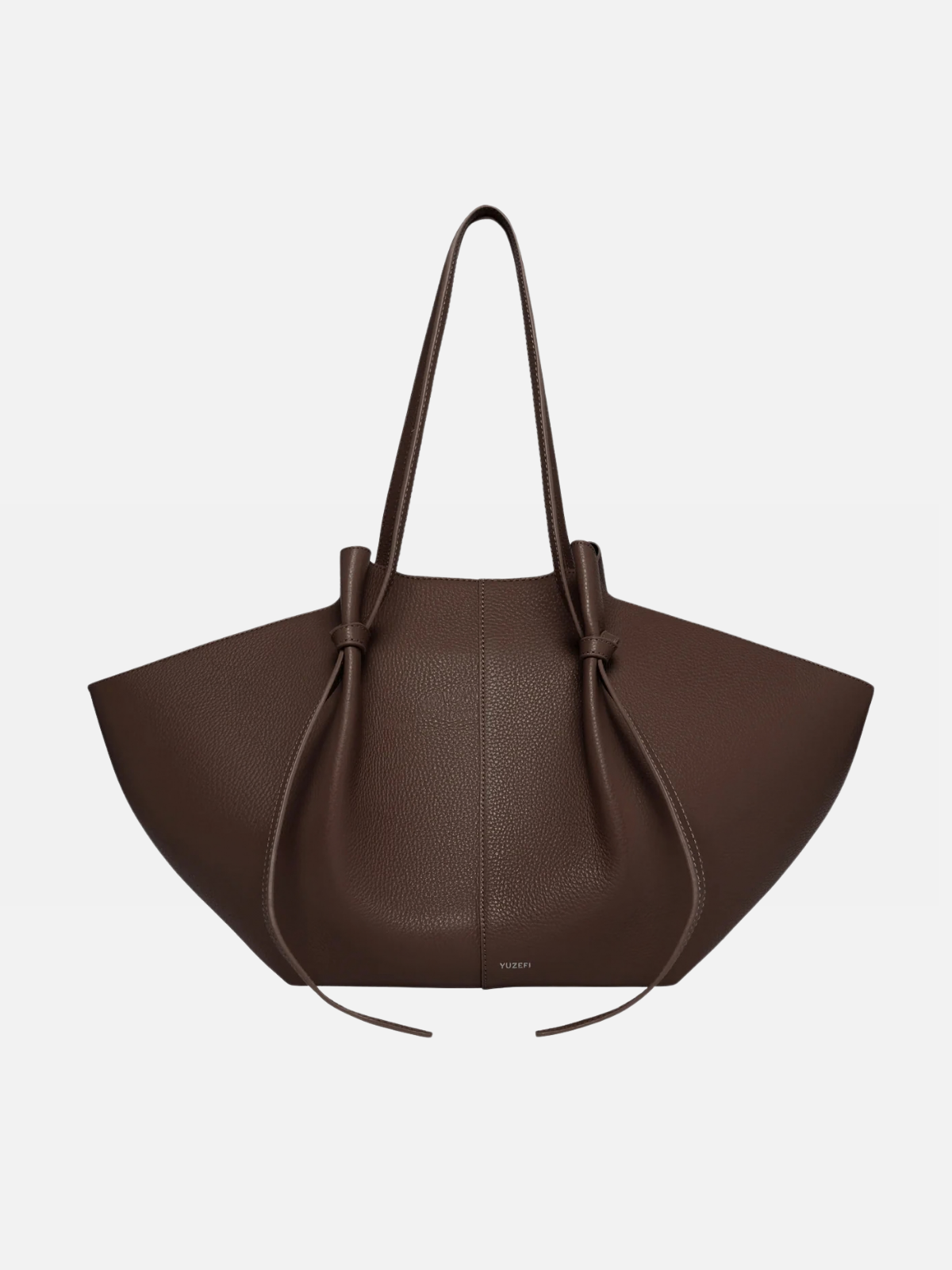 YUZEFI LARGE MOCHI - ESPRESSO PEBBLE GRAINED LEATHER