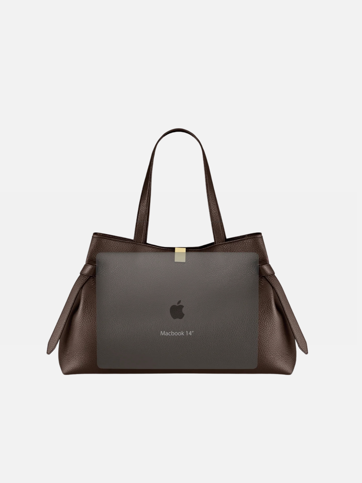 YUZEFI GYOZA TOTE - BLACK LEATHER