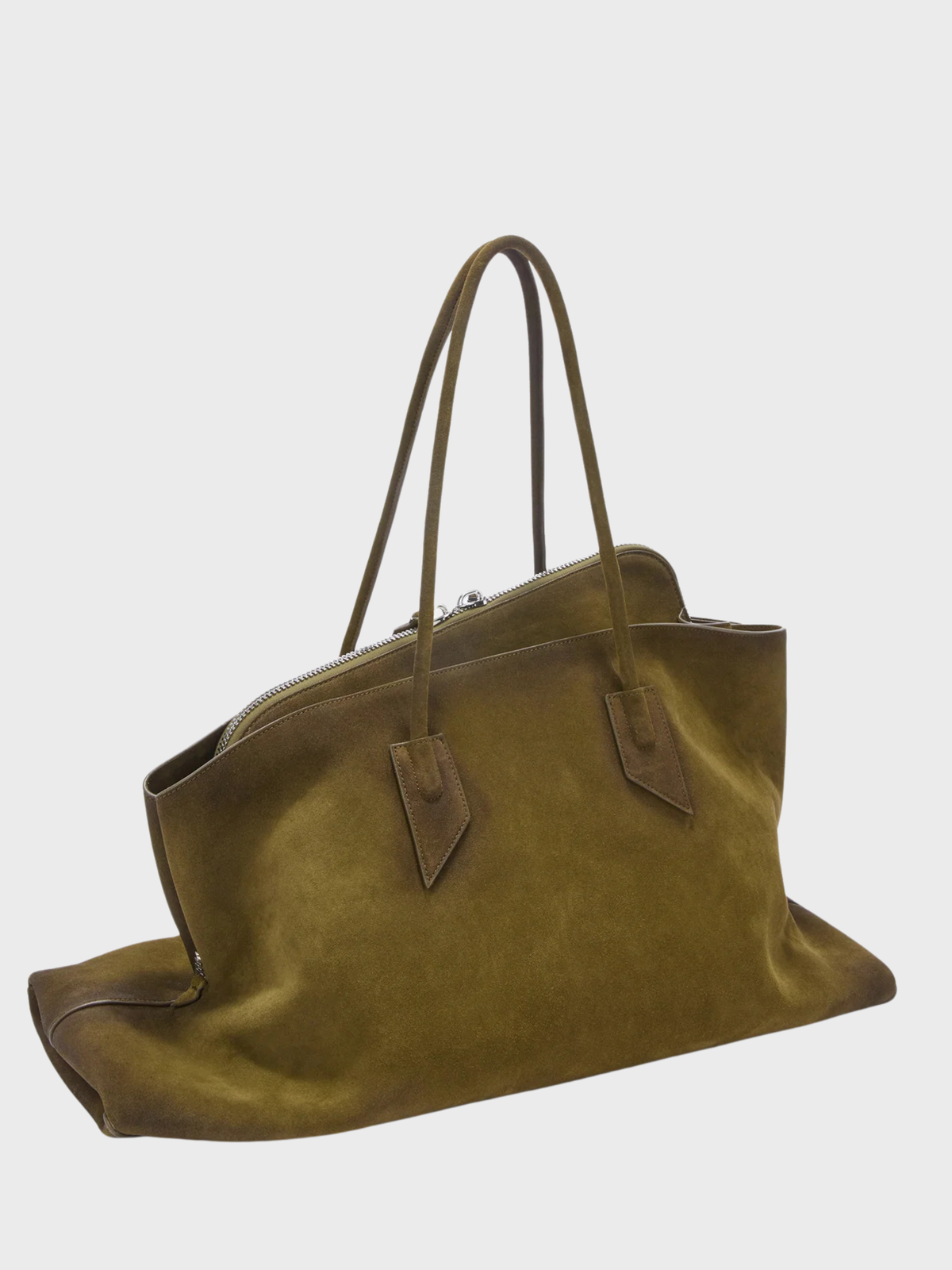 The Attico La Passeggiata Large Green Suede