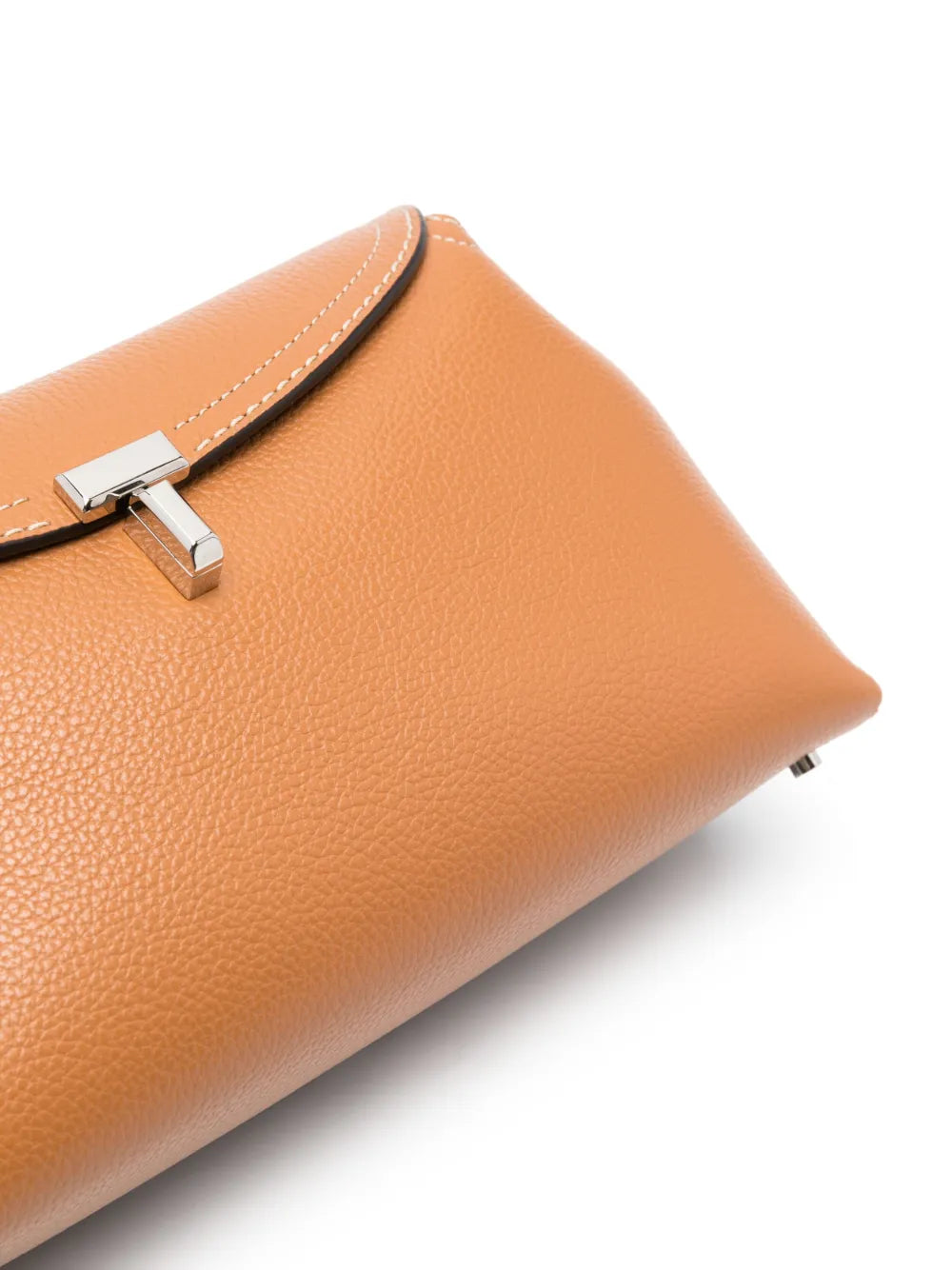 TOTEME Clutch T-Lock in pelle Light Brown