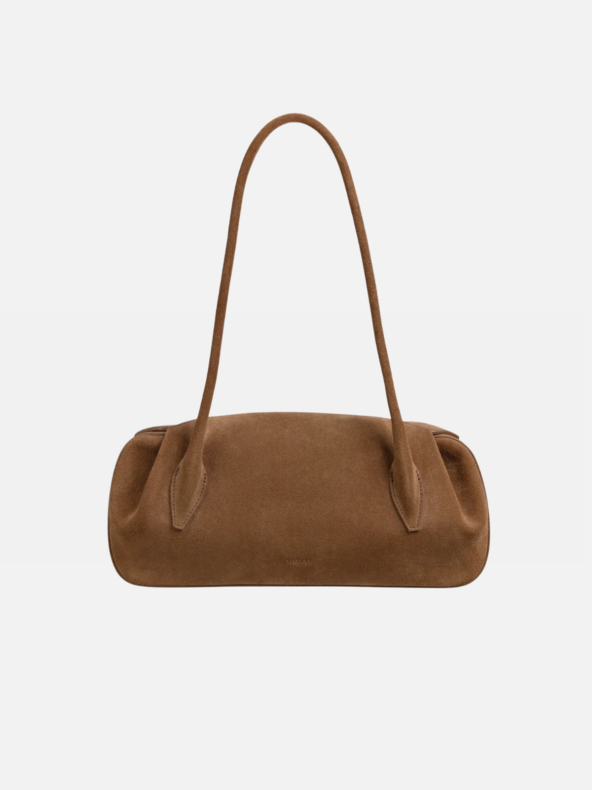 YUZEFI OYSTER SHOULDER BAG - COGNAC SUEDE