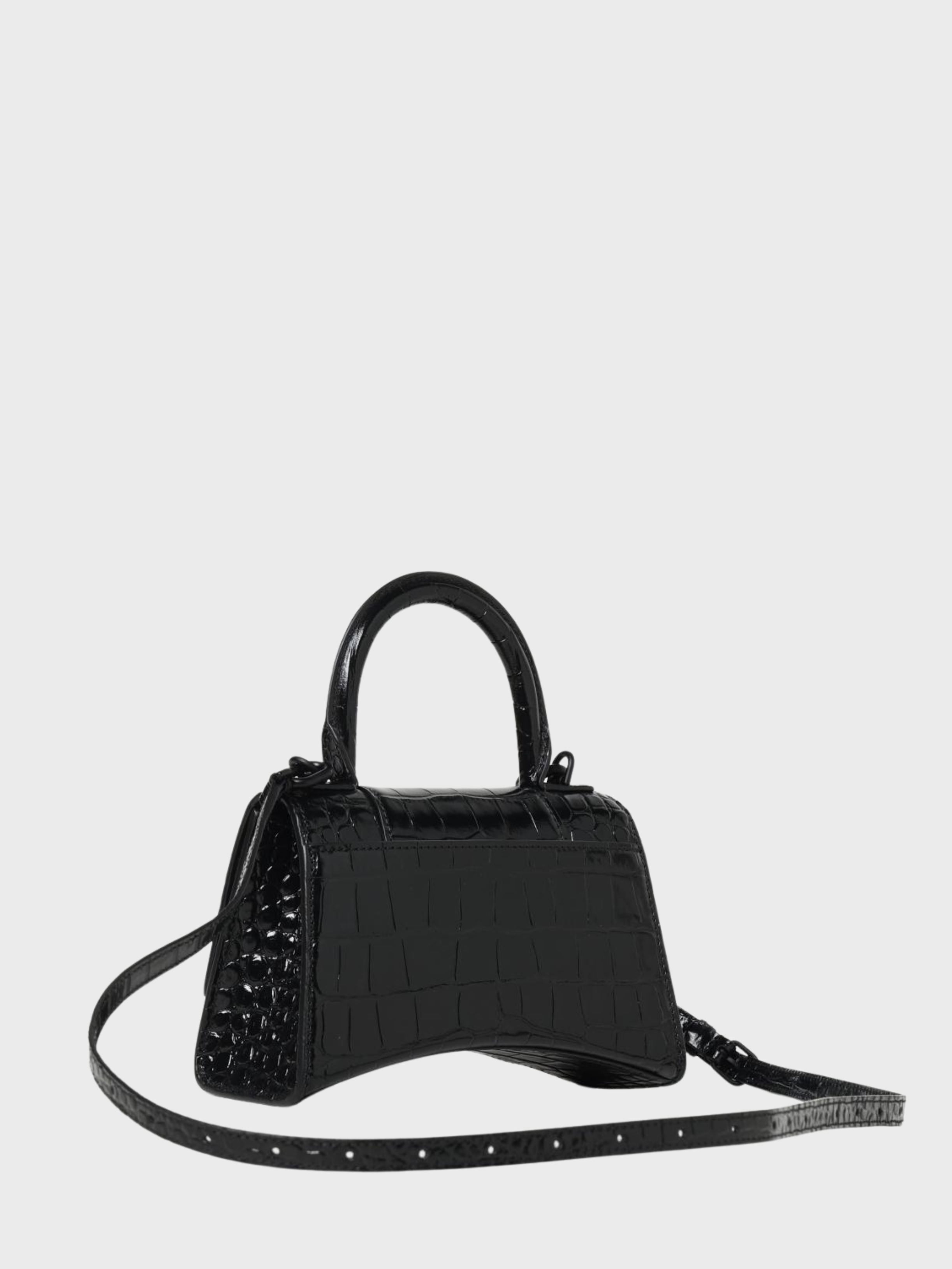 Balenciaga Hourglass XS Nero Coccodrillo