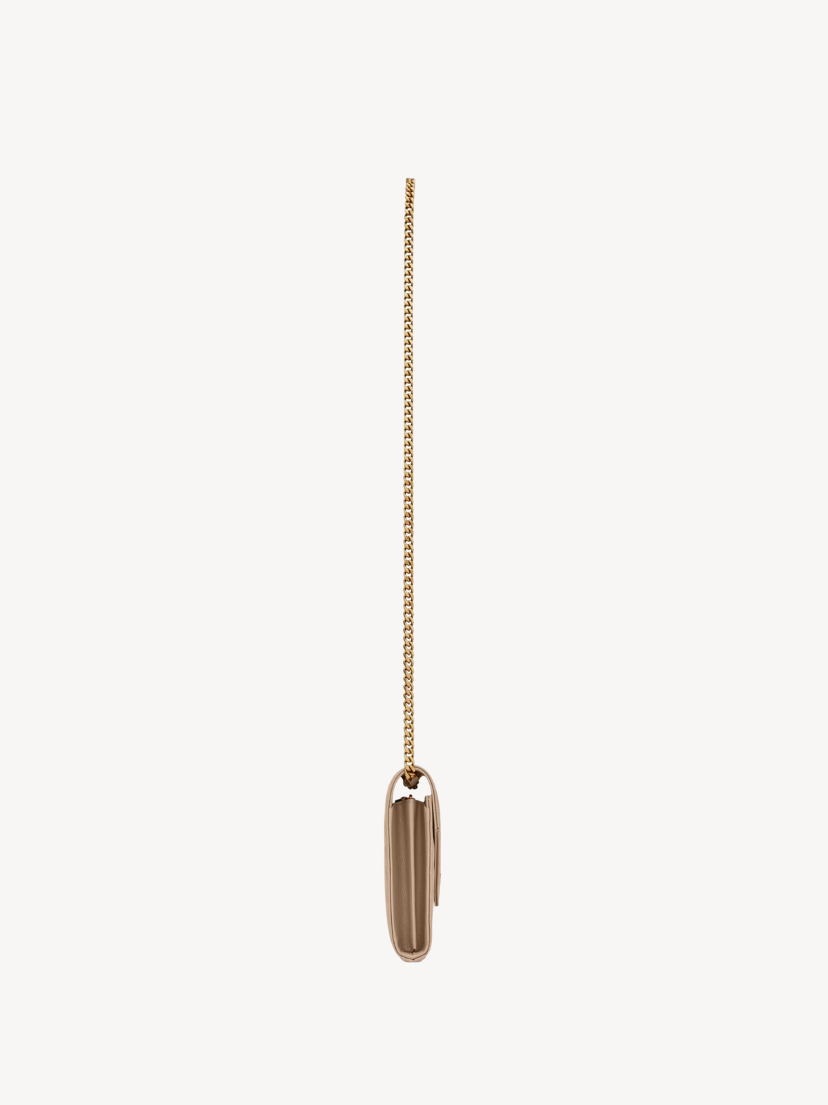 Saint Laurent Cassandre Classic Chain Pouch Dark Beige - G-ESSE STORE