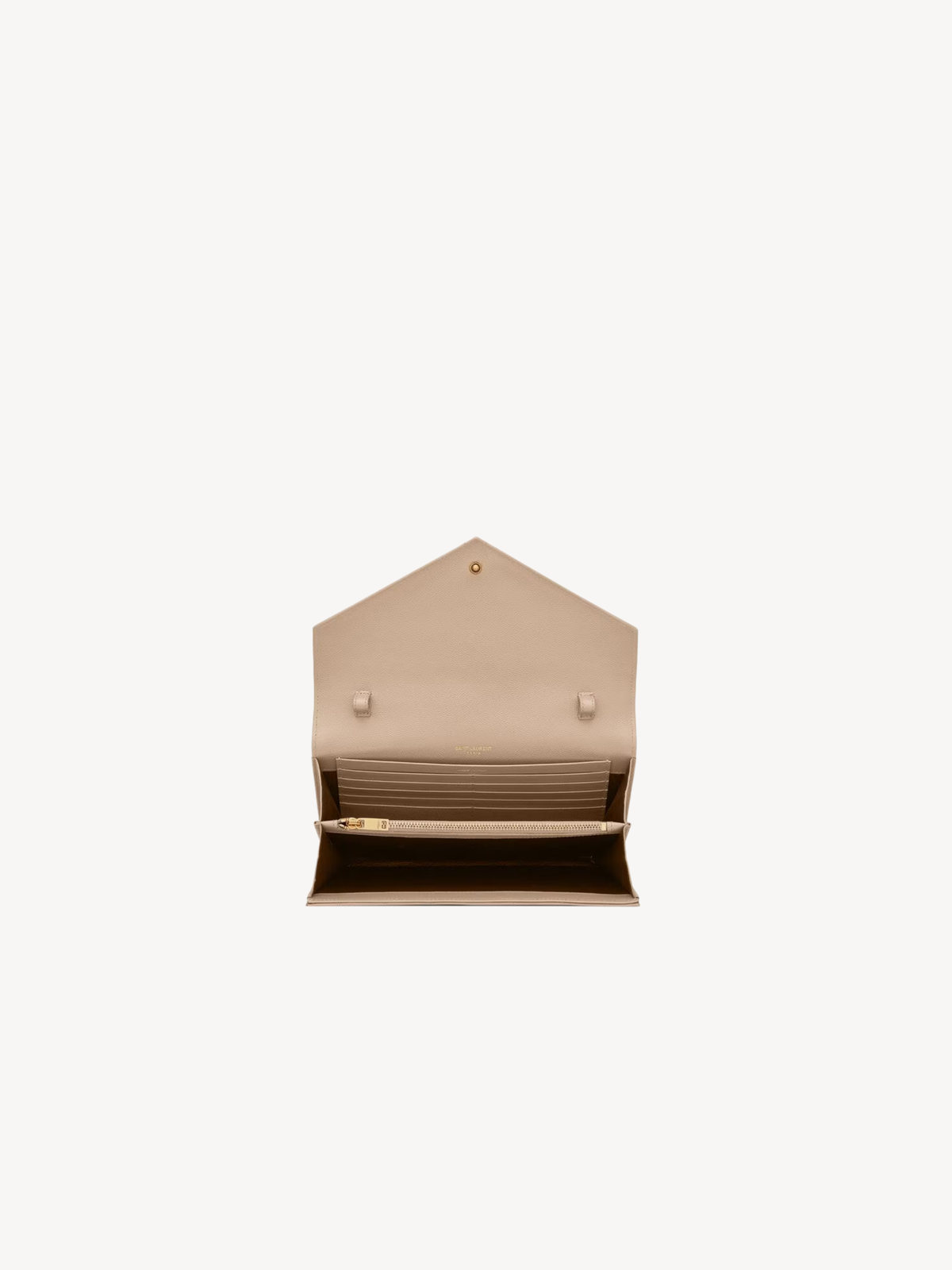 Saint Laurent Cassandre Classic Chain Pouch Dark Beige - G-ESSE STORE