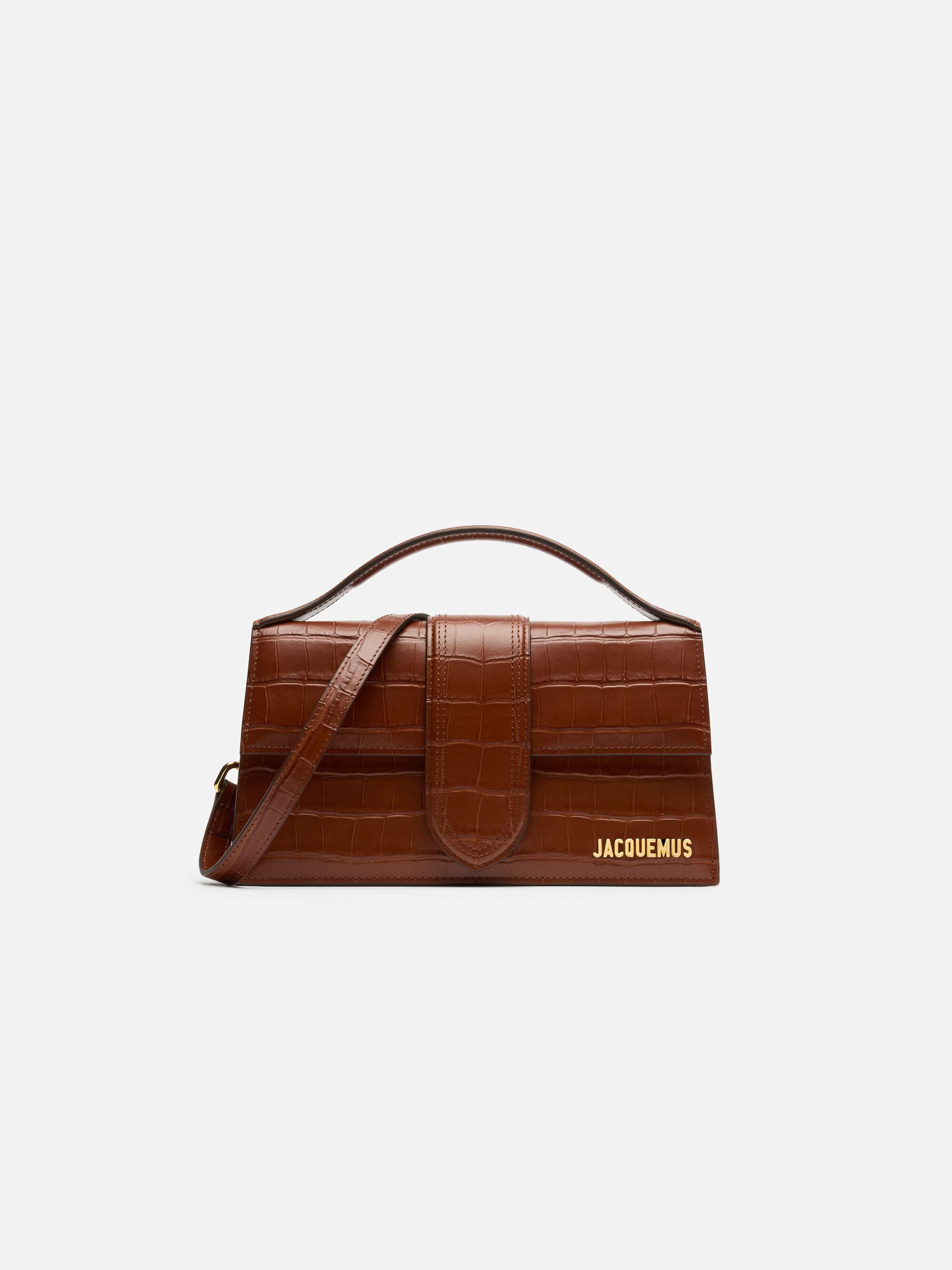 Jacquemus Le Grand Bambino Croco Brown