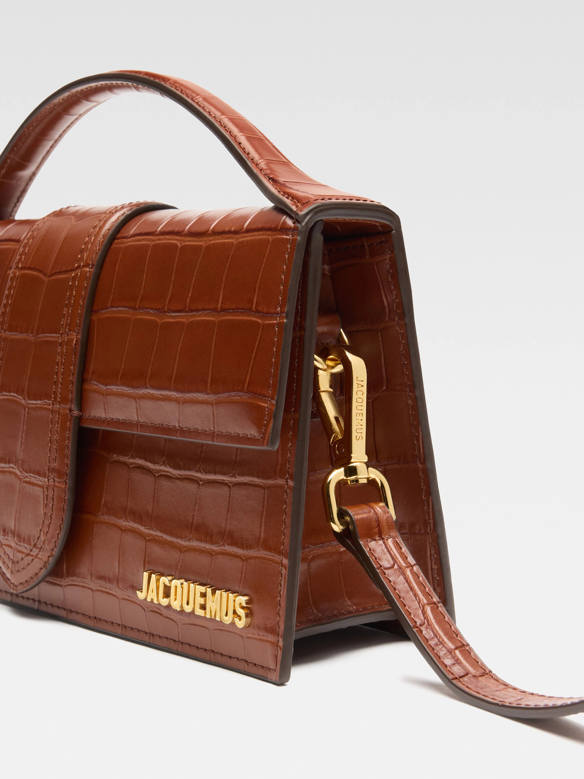Jacquemus Le Grand Bambino Croco Brown