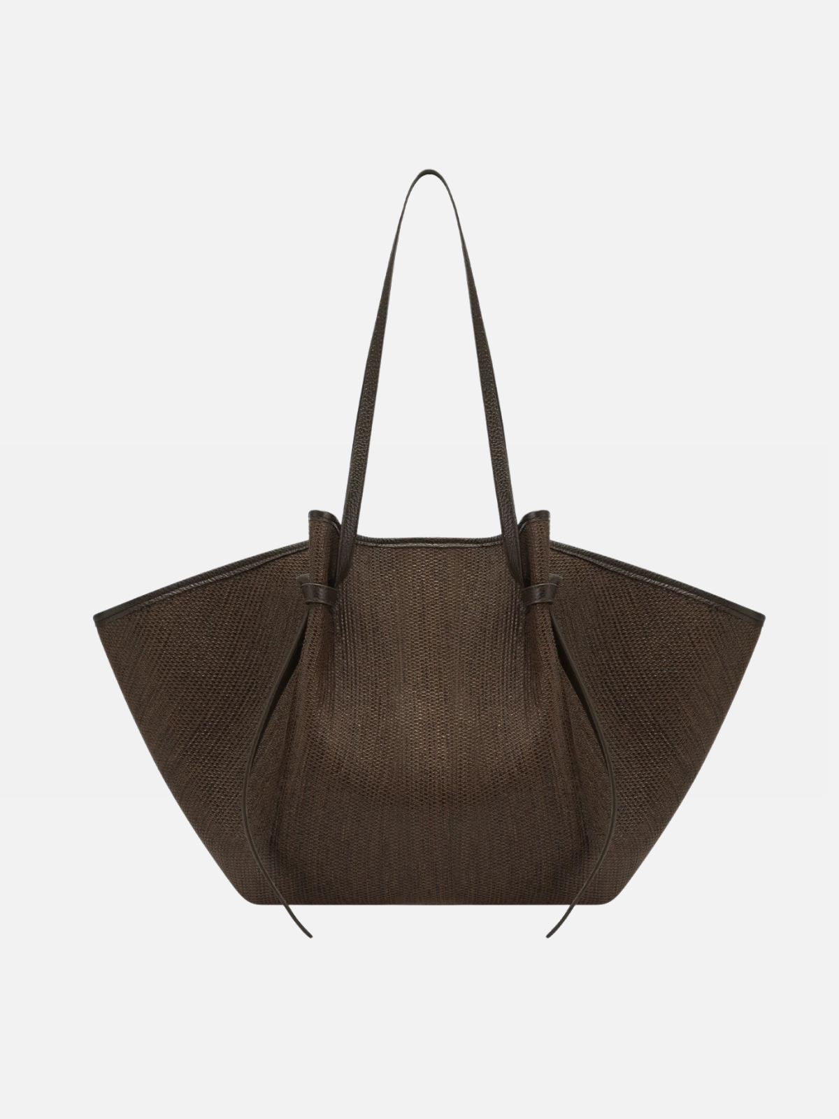 YUZEFI LARGE MOCHI - FUDGE WOVEN RAFIA