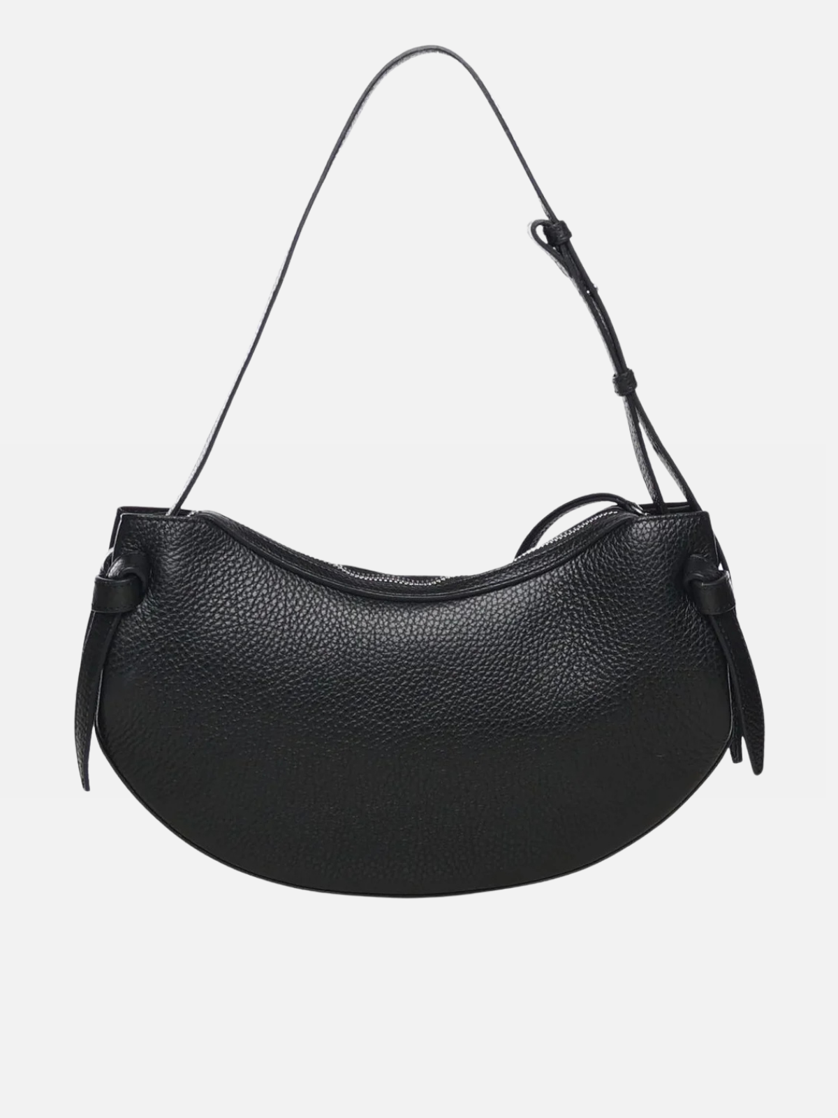 YUZEFI FORTUNE COOKIE - PEBBLE GRAIN LEATHER BLACK