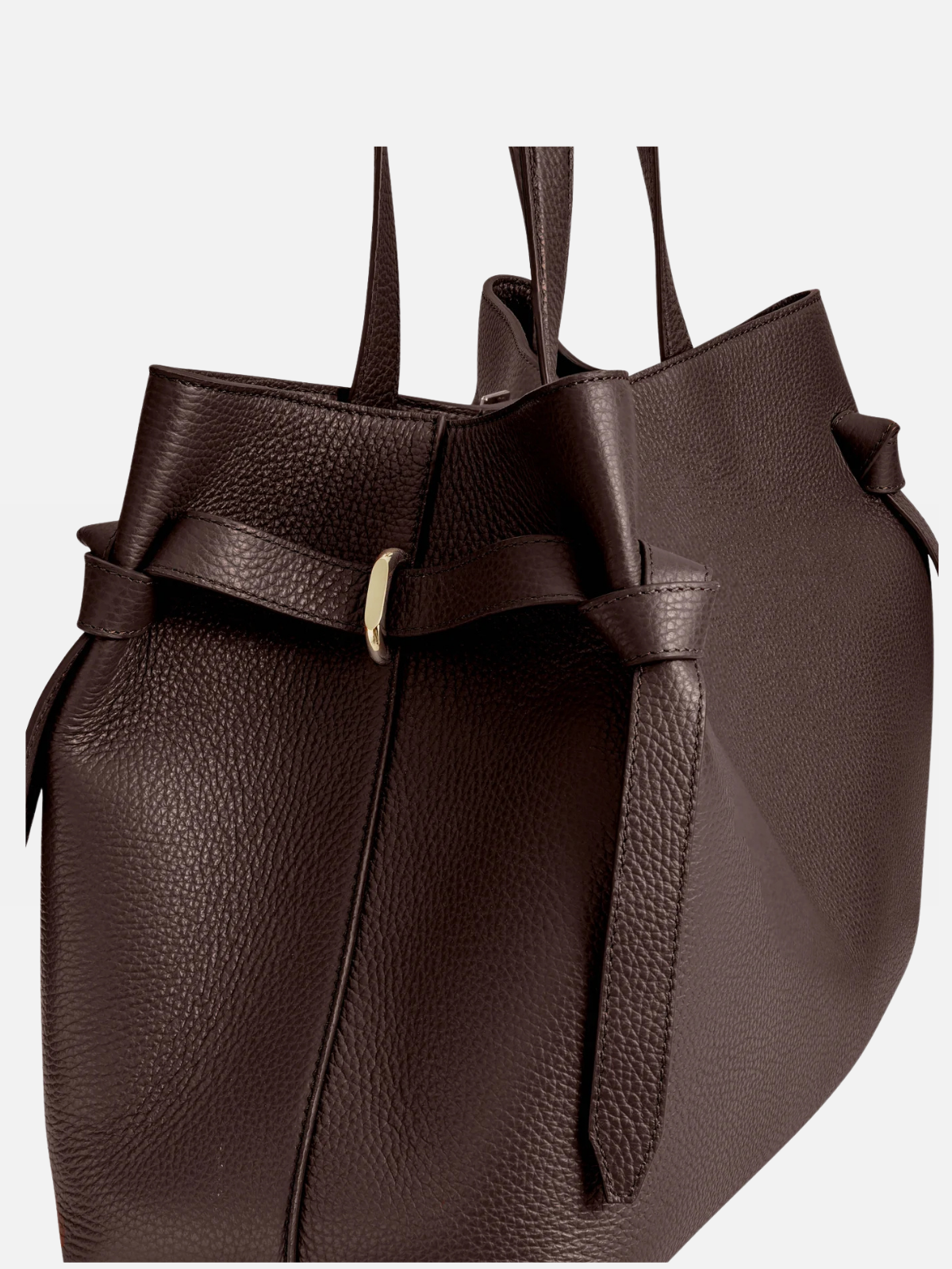 YUZEFI GYOZA TOTE - ESPRESSO PEBBLE GRAINED LEATHER