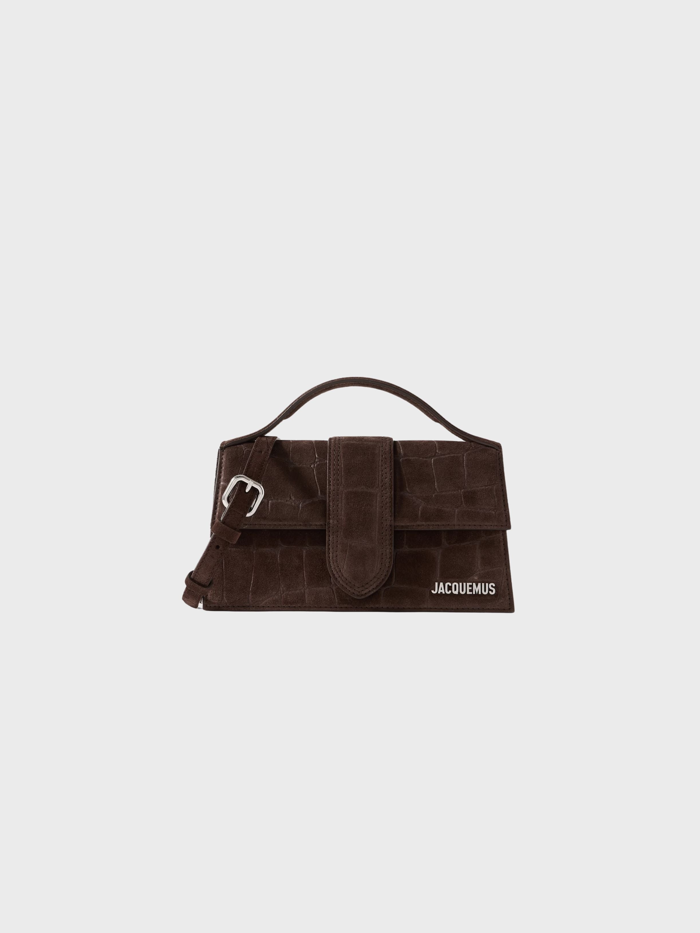 Jacquemus Le Grand Bambino Crocodile Brown
