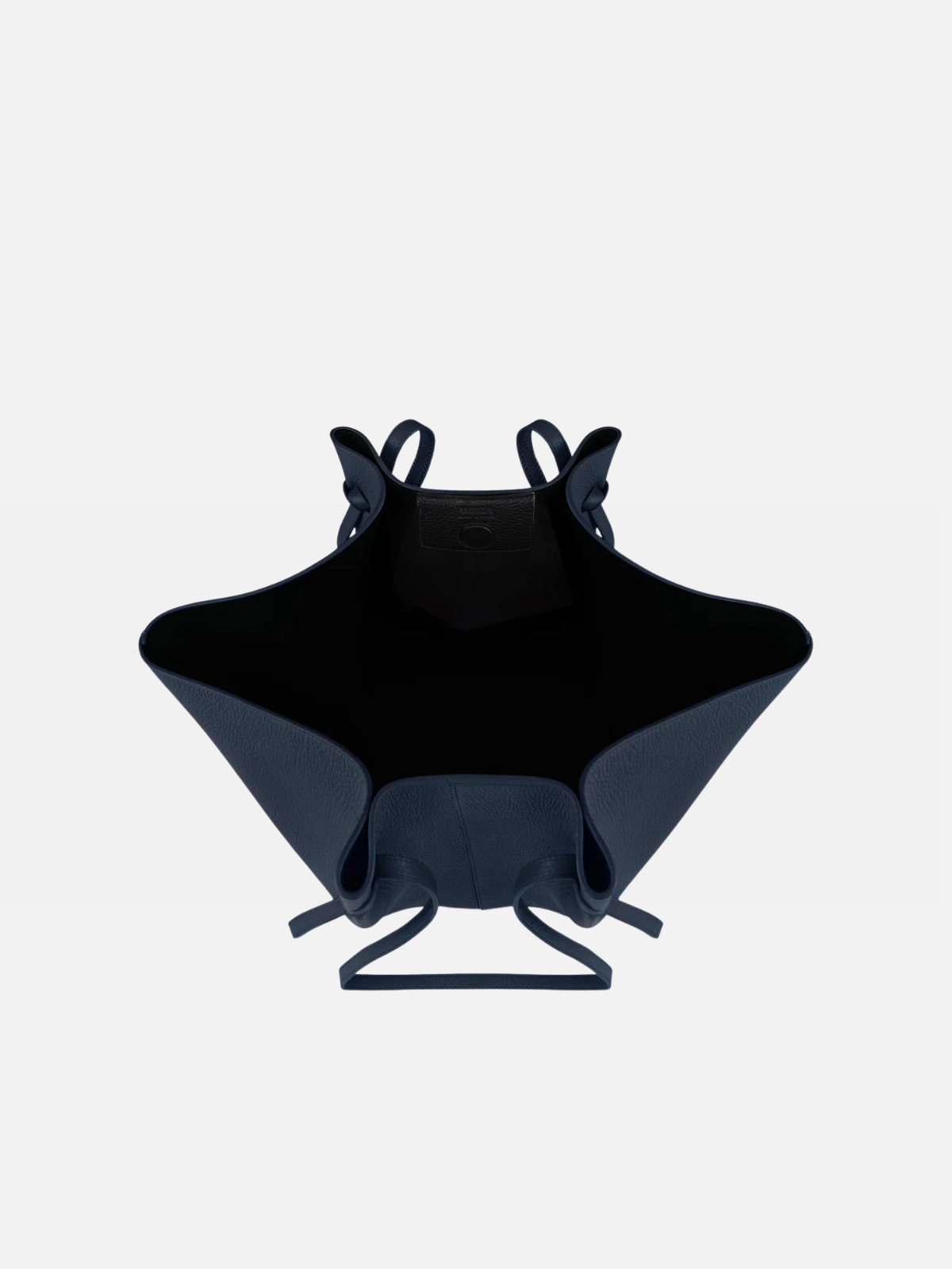 YUZEFI LARGE MOCHI - MIDNIGHT PEBBLE GRAINED LEATHER