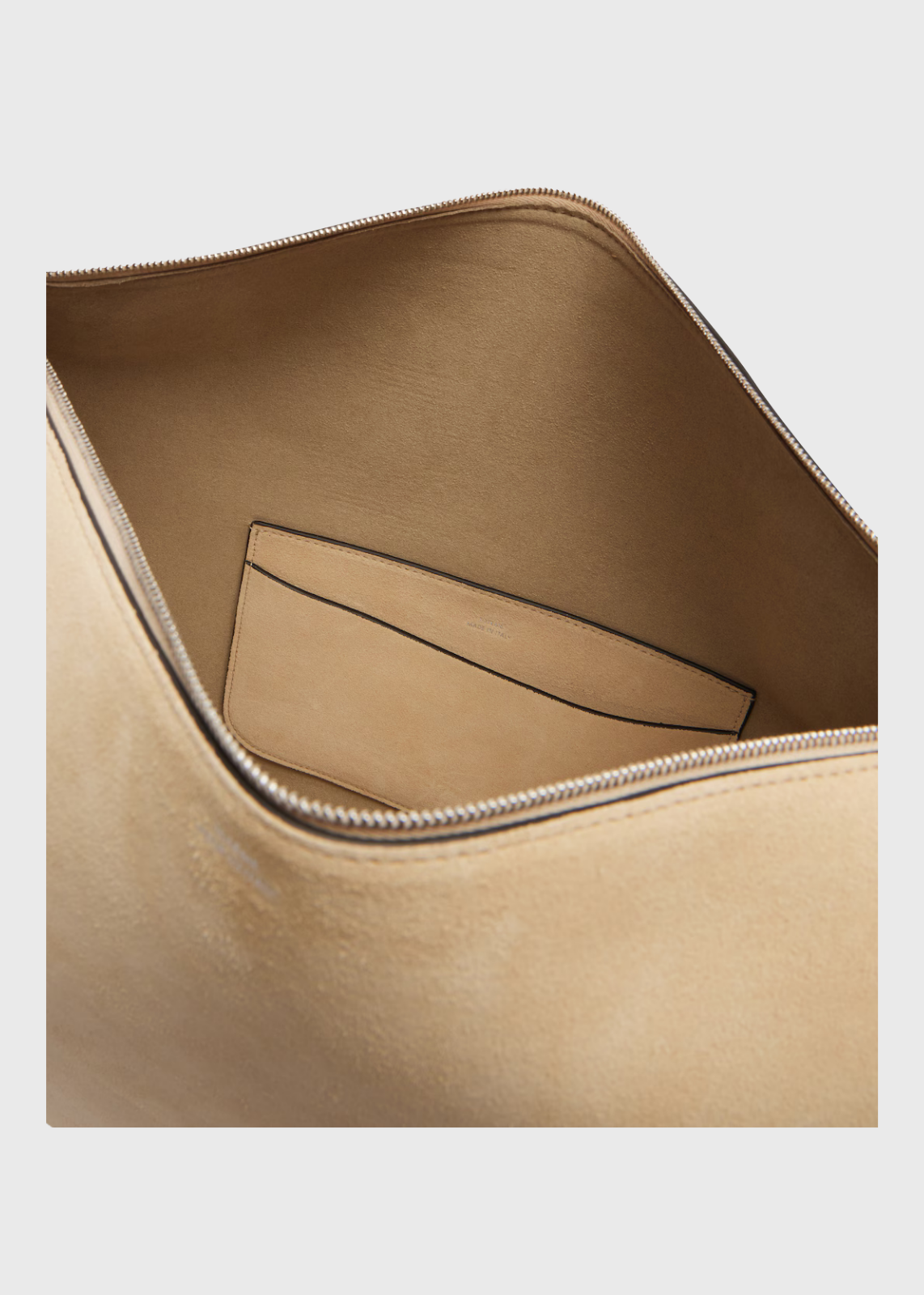 Toteme Medium Bevel Suede Bag White