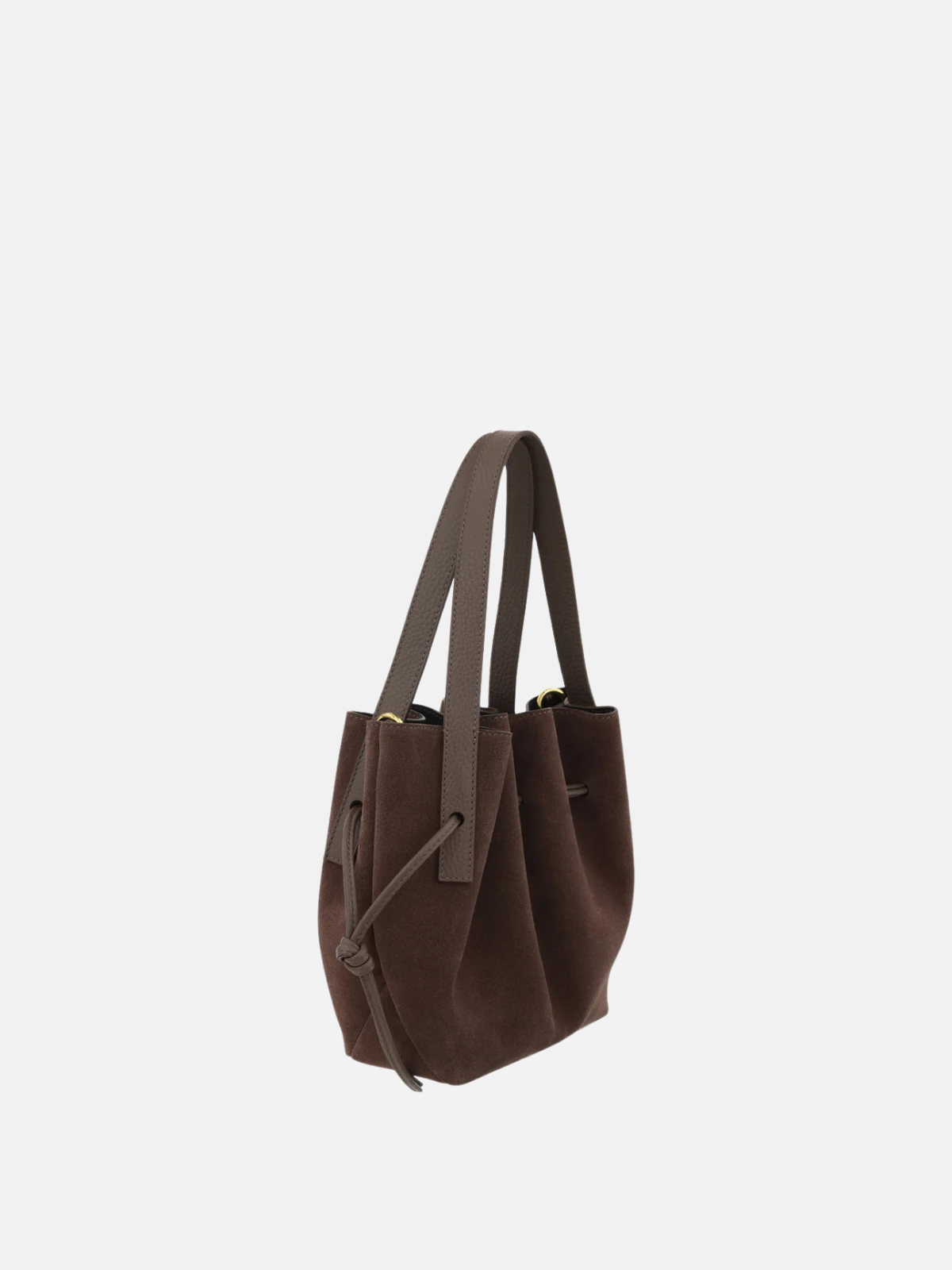 YUZEFI SCALLOP MINI TOTE - NUTMEG SUEDE