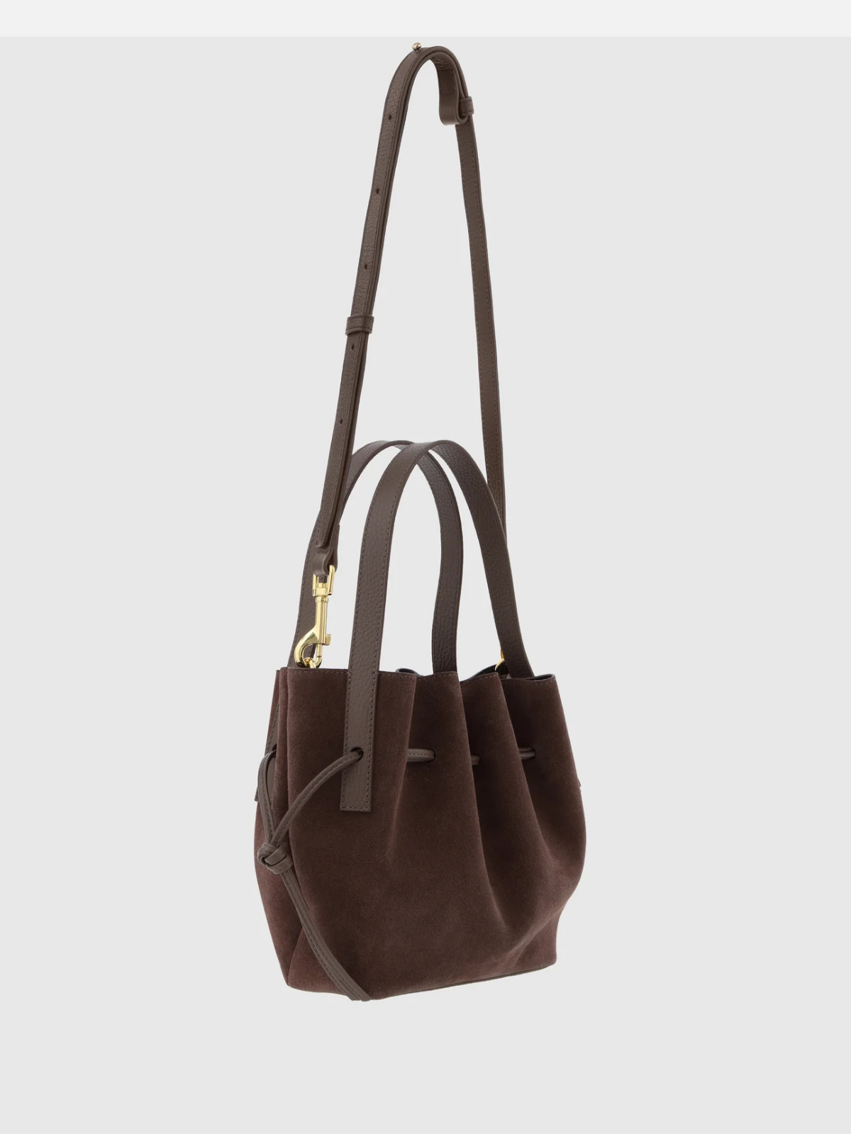 YUZEFI SCALLOP MINI TOTE - NUTMEG SUEDE
