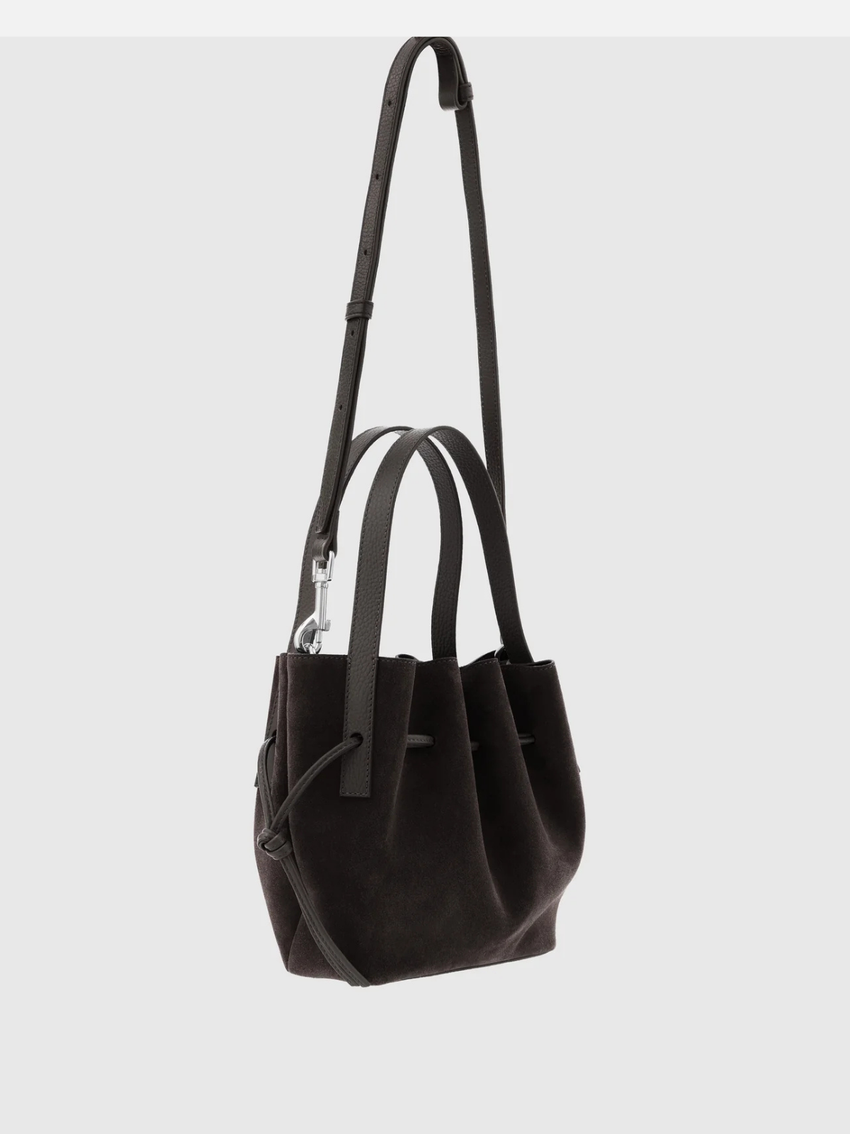 YUZEFI SCALLOP MINI TOTE - GANACHE SUEDE