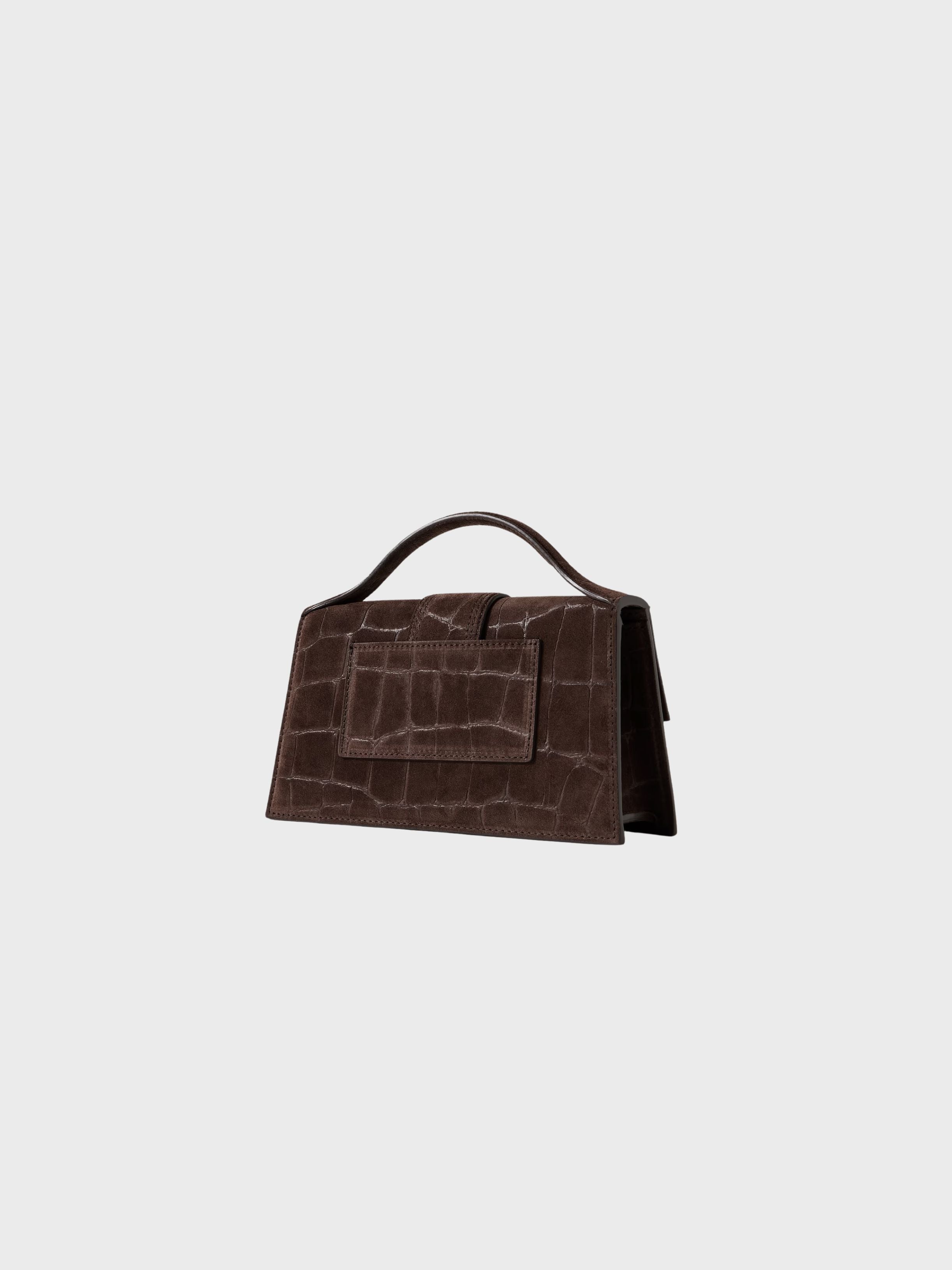 Jacquemus Le Grand Bambino Crocodile Brown