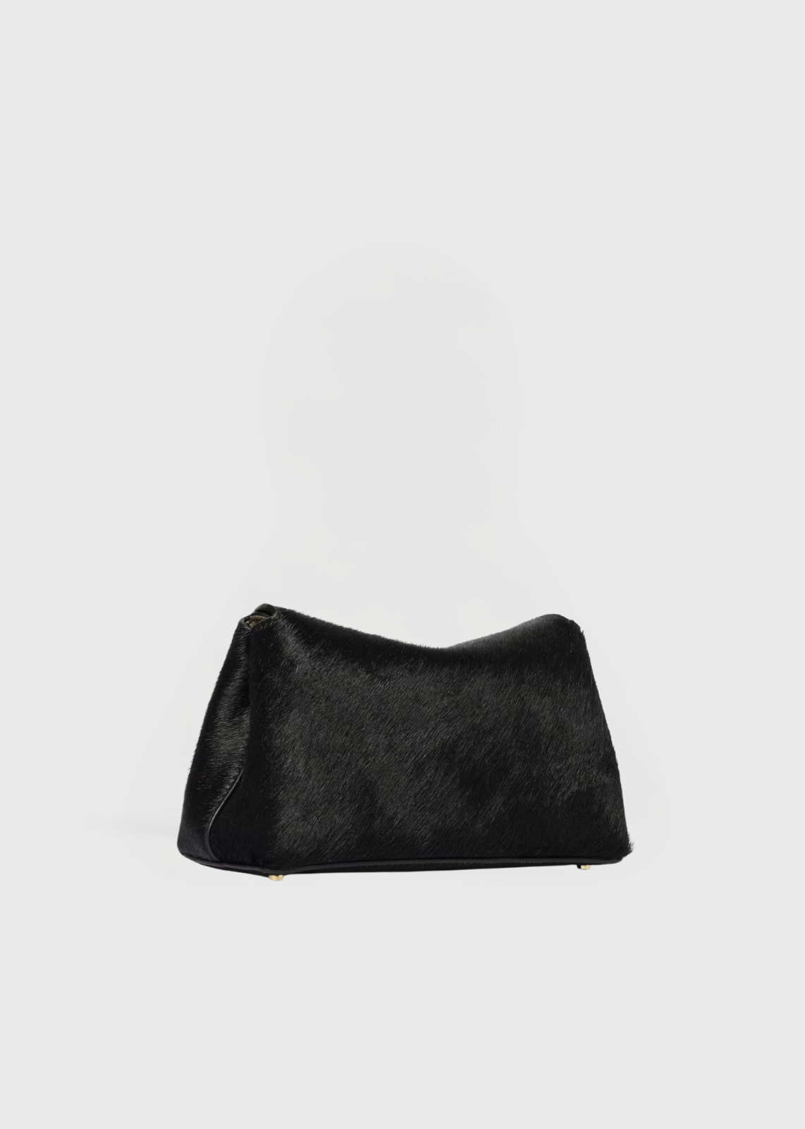 Toteme Mini T-lock Pony Hair Clutch Black
