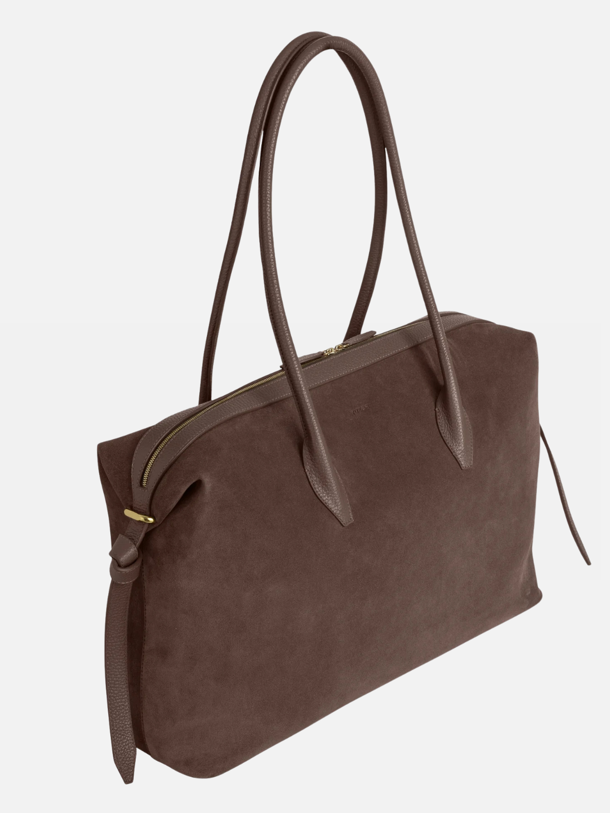 YUZEFI BRIOCHE DUFFLE - GANACHE SUEDE