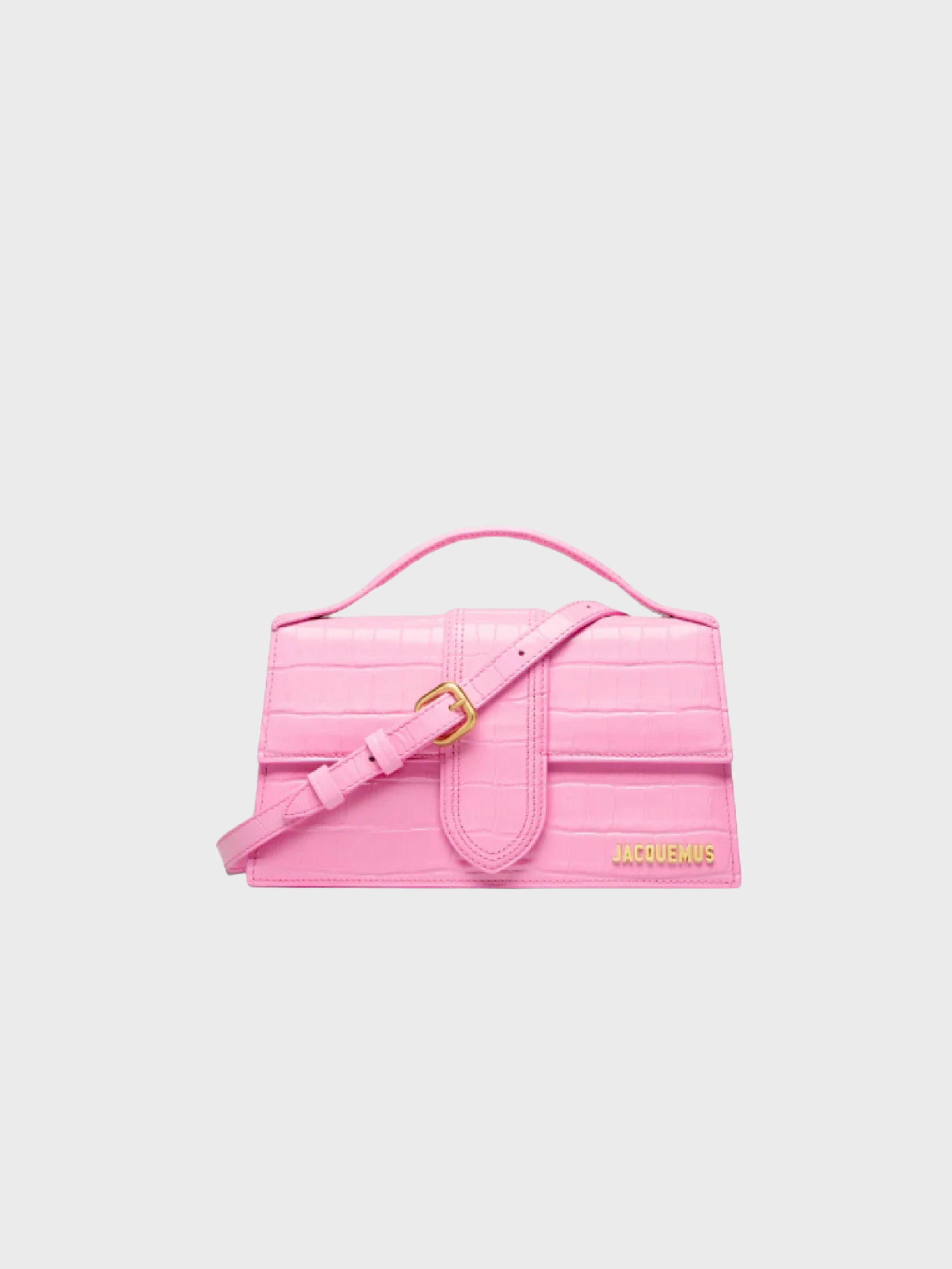 Jacquemus Le Grand Bambino Crocodile Pink