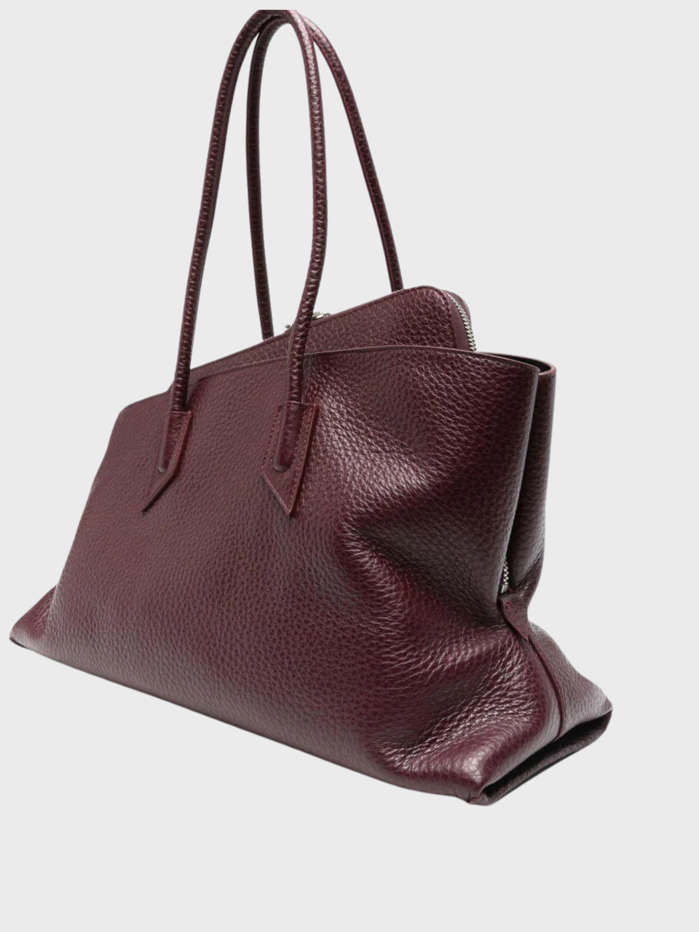 The Attico La Passeggiata Medium Burgundy Pelle Battuta