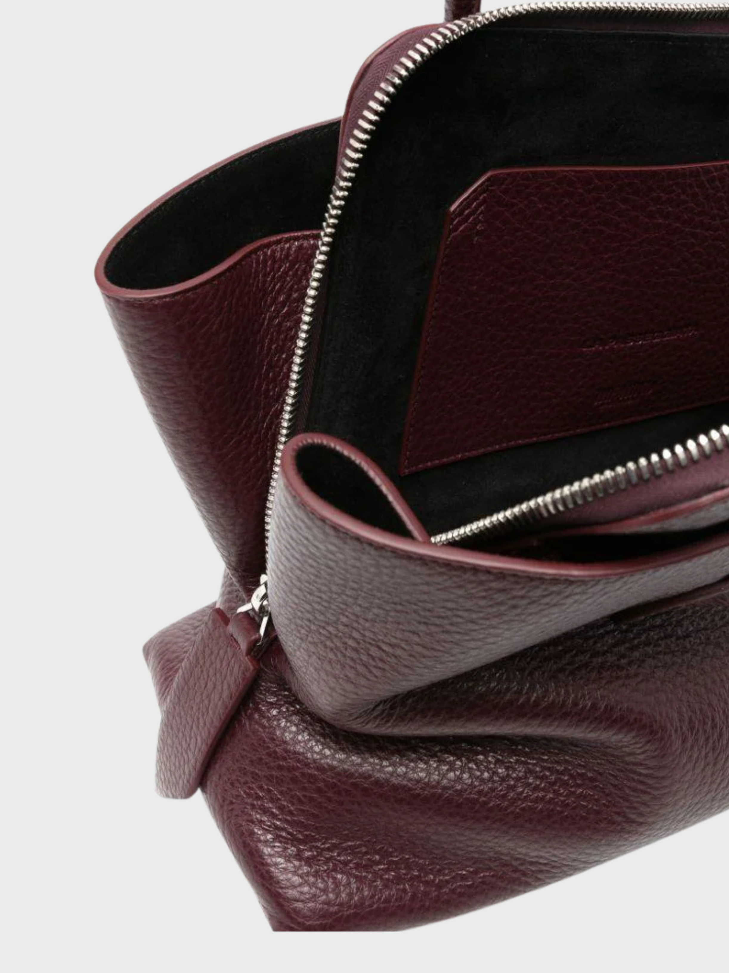 The Attico La Passeggiata Medium Burgundy Pelle Battuta