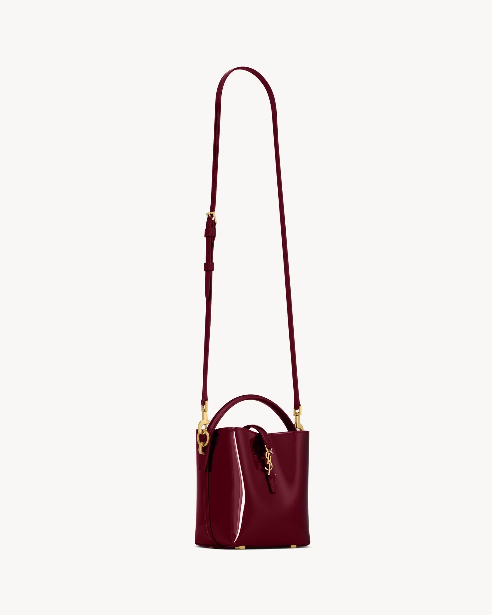 BORSA SAINT LAURENT LE 37 MINI IN PELLE LUCIDA RED
