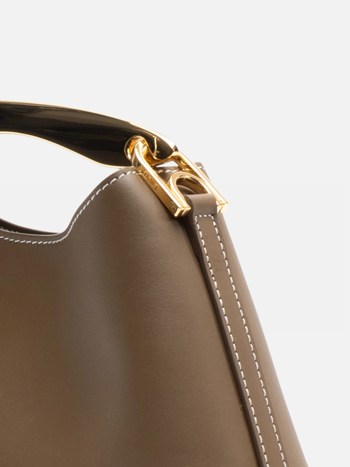 Elleme Mini Boomerang Leather Rock/White Stitches