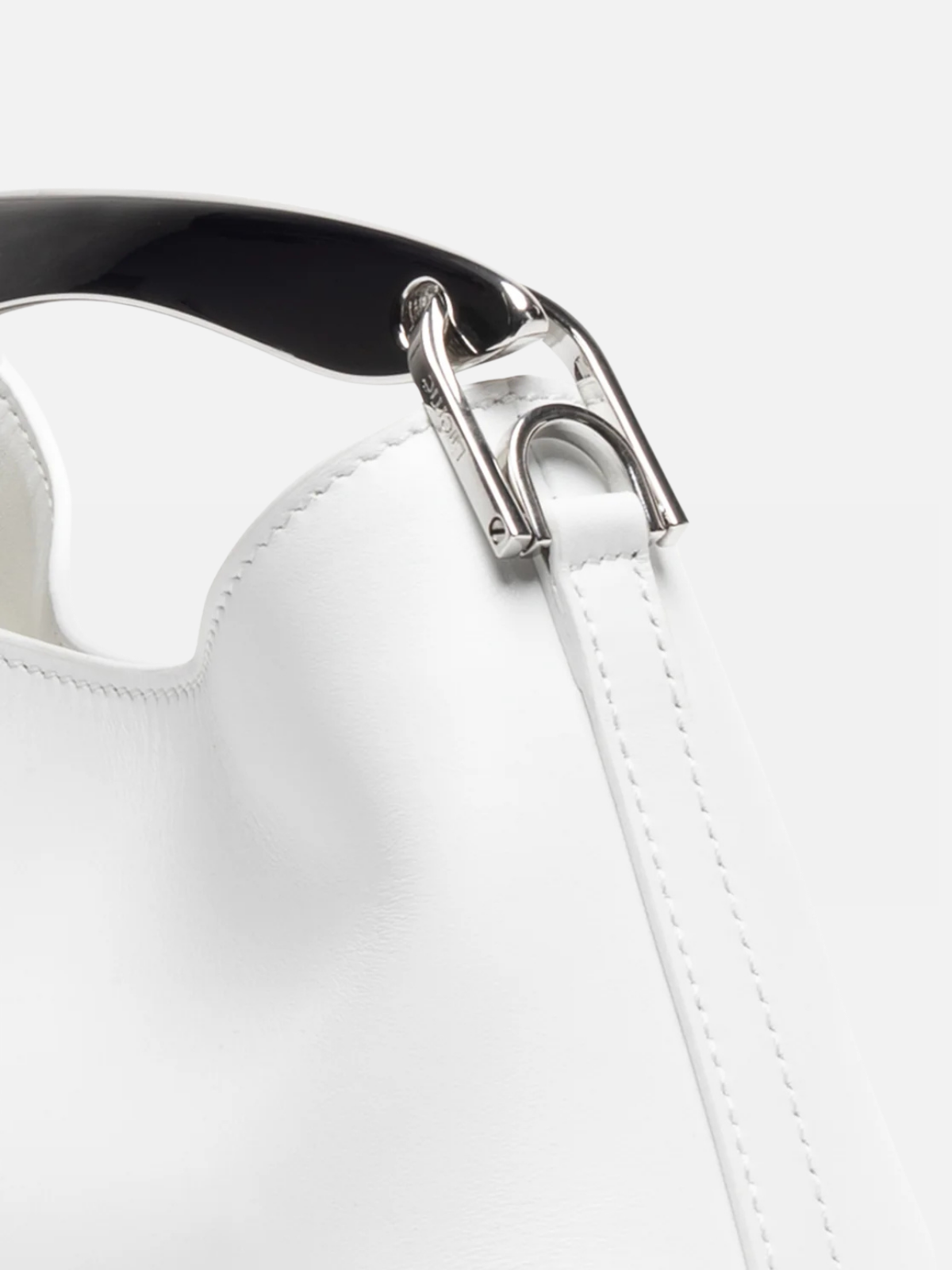 Elleme Mini Boomerang Leather White-Silver