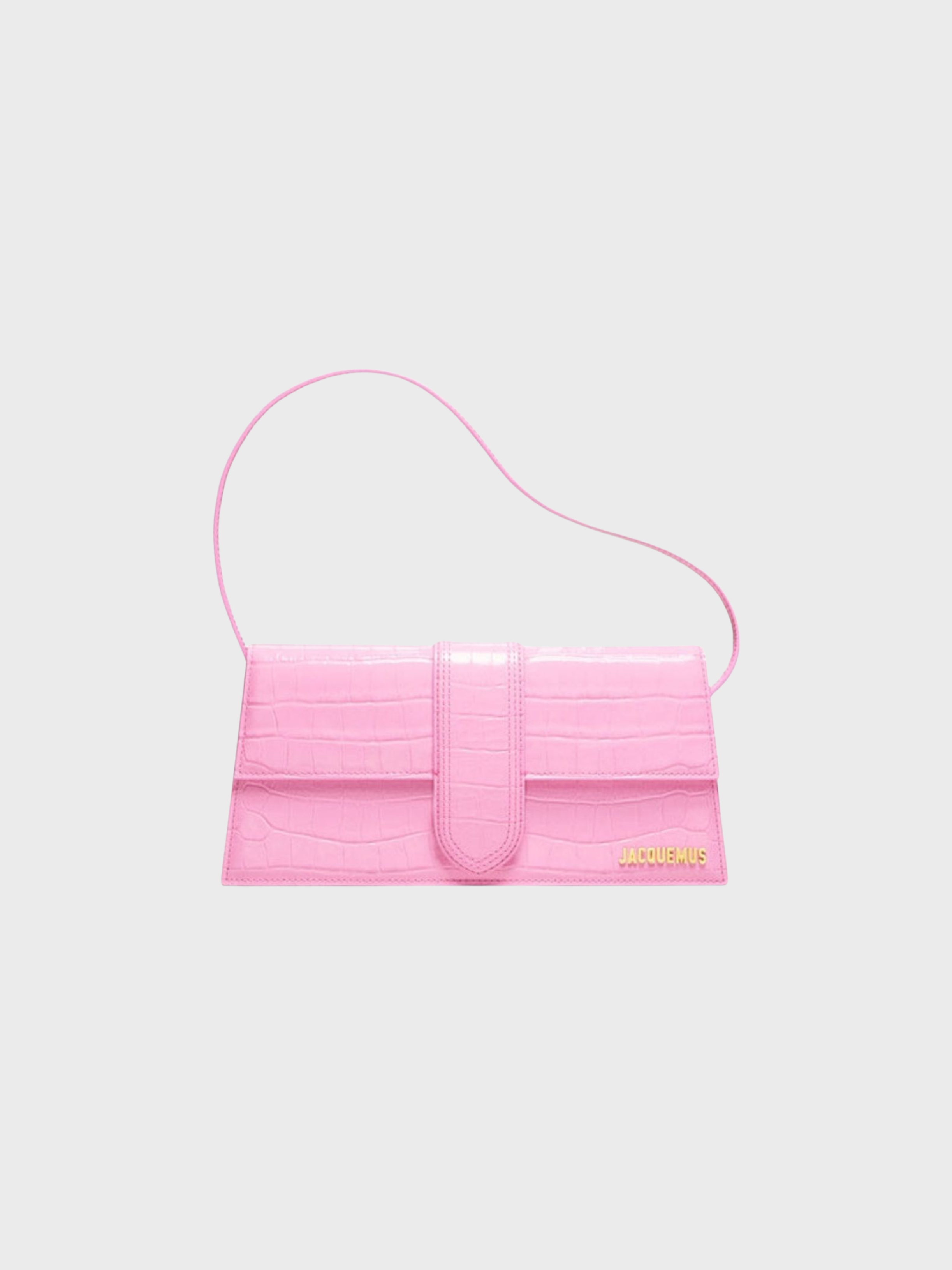 Jacquemus Le Bambino Long Croco Pink