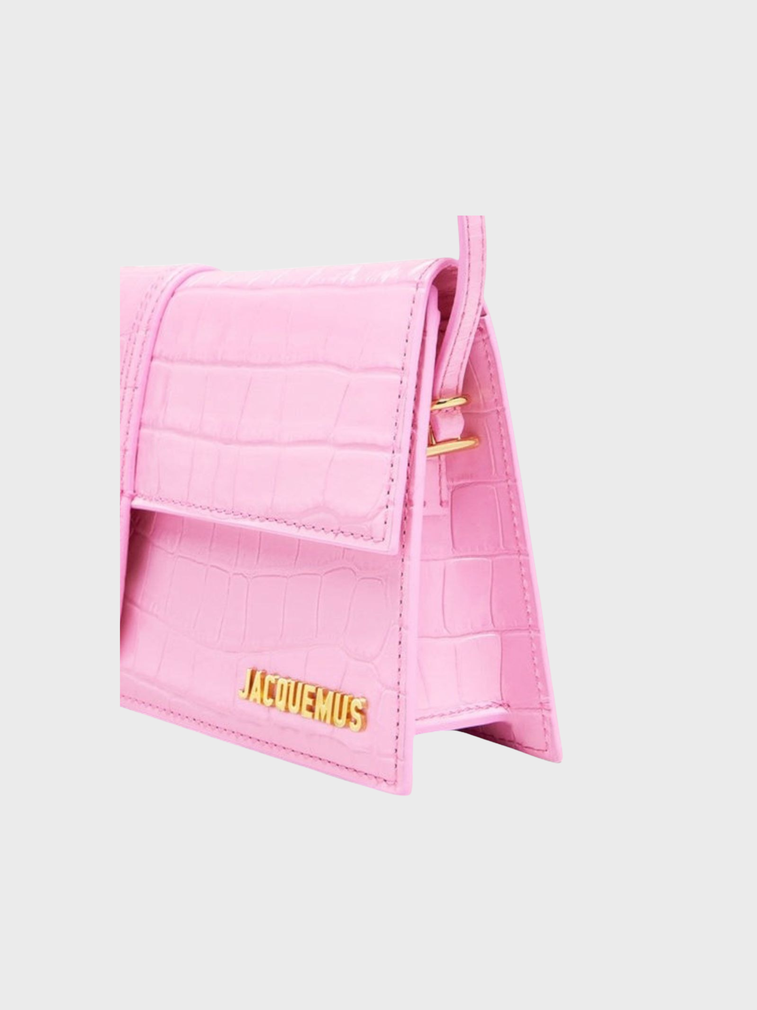 Jacquemus Le Bambino Long Croco Pink