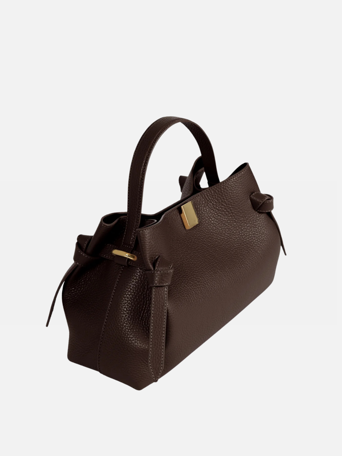 YUZEFI GYOZA - ESPRESSO PEBBLE GRAINED LEATHER