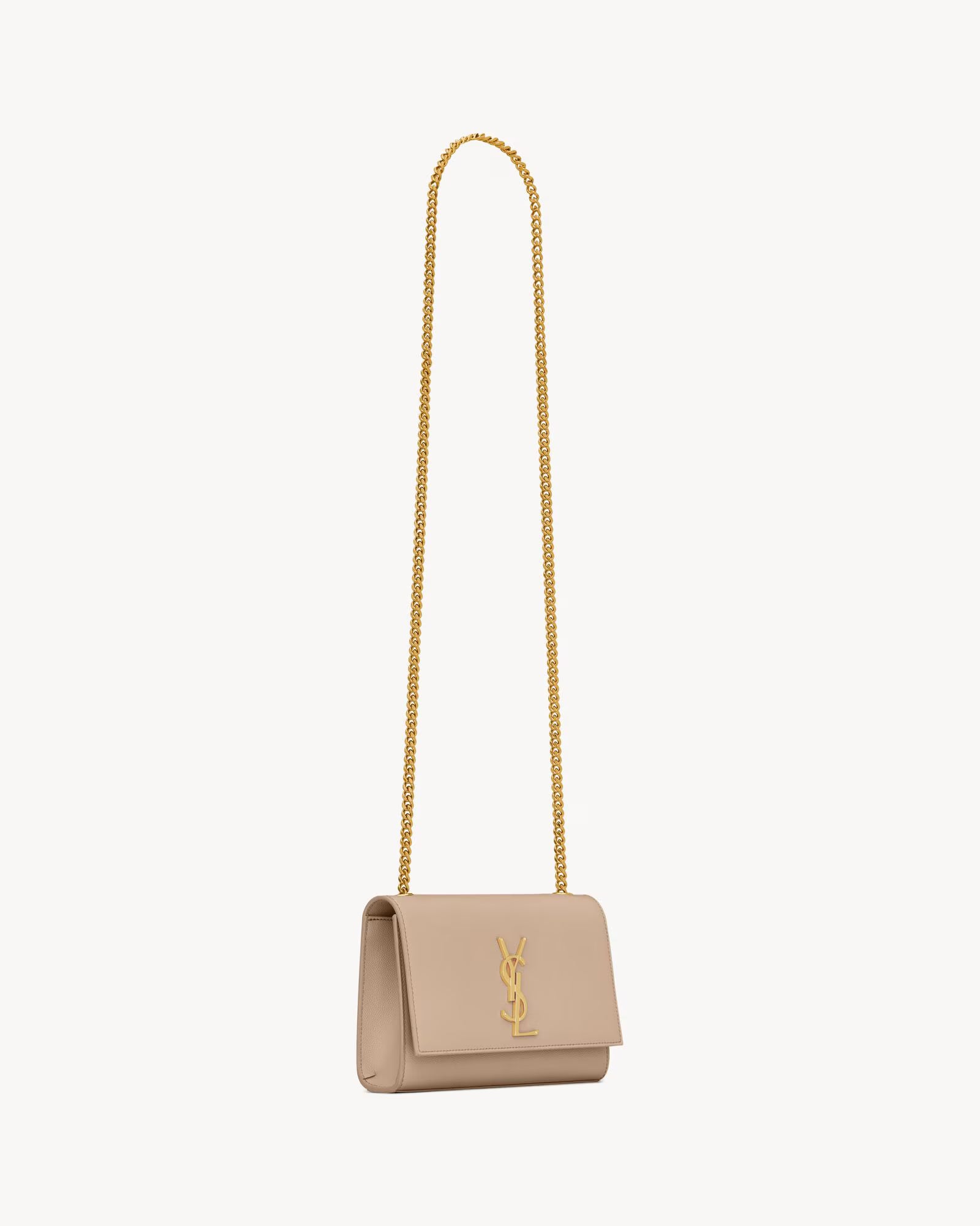 SAINT LAURENT KATE MEDIUM BAG IN GRAIN DE POUDRE LEATHER