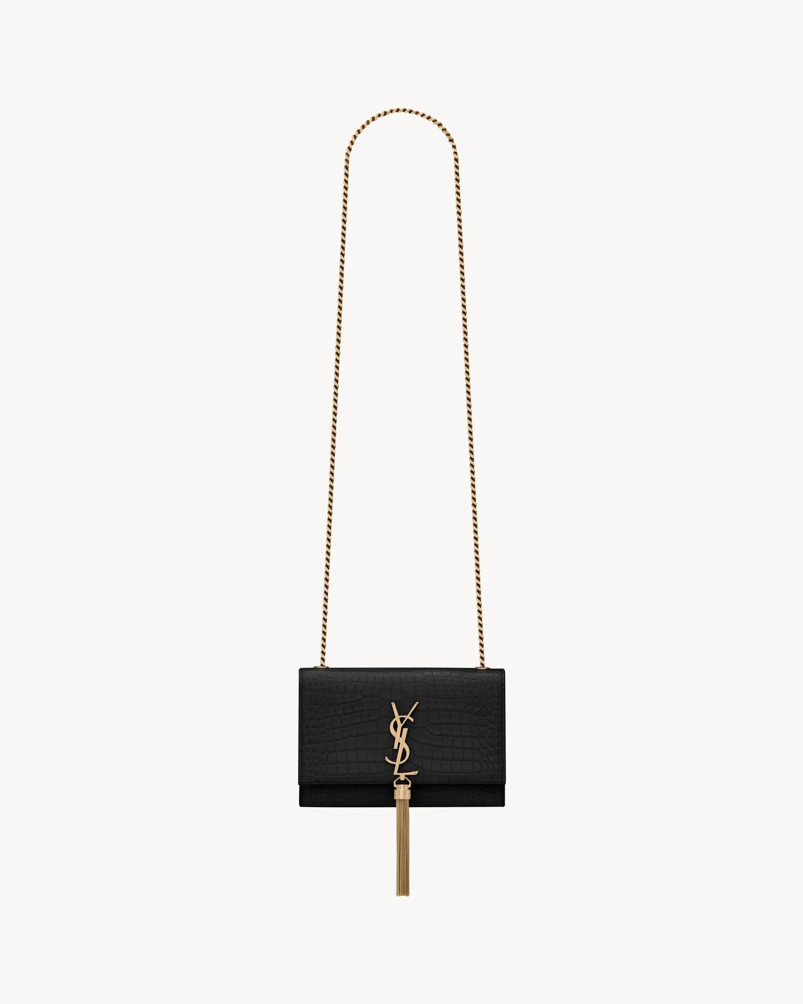 SAINT LAURENT KATE MEDIUM BAG IN GRAIN DE POUDRE LEATHER