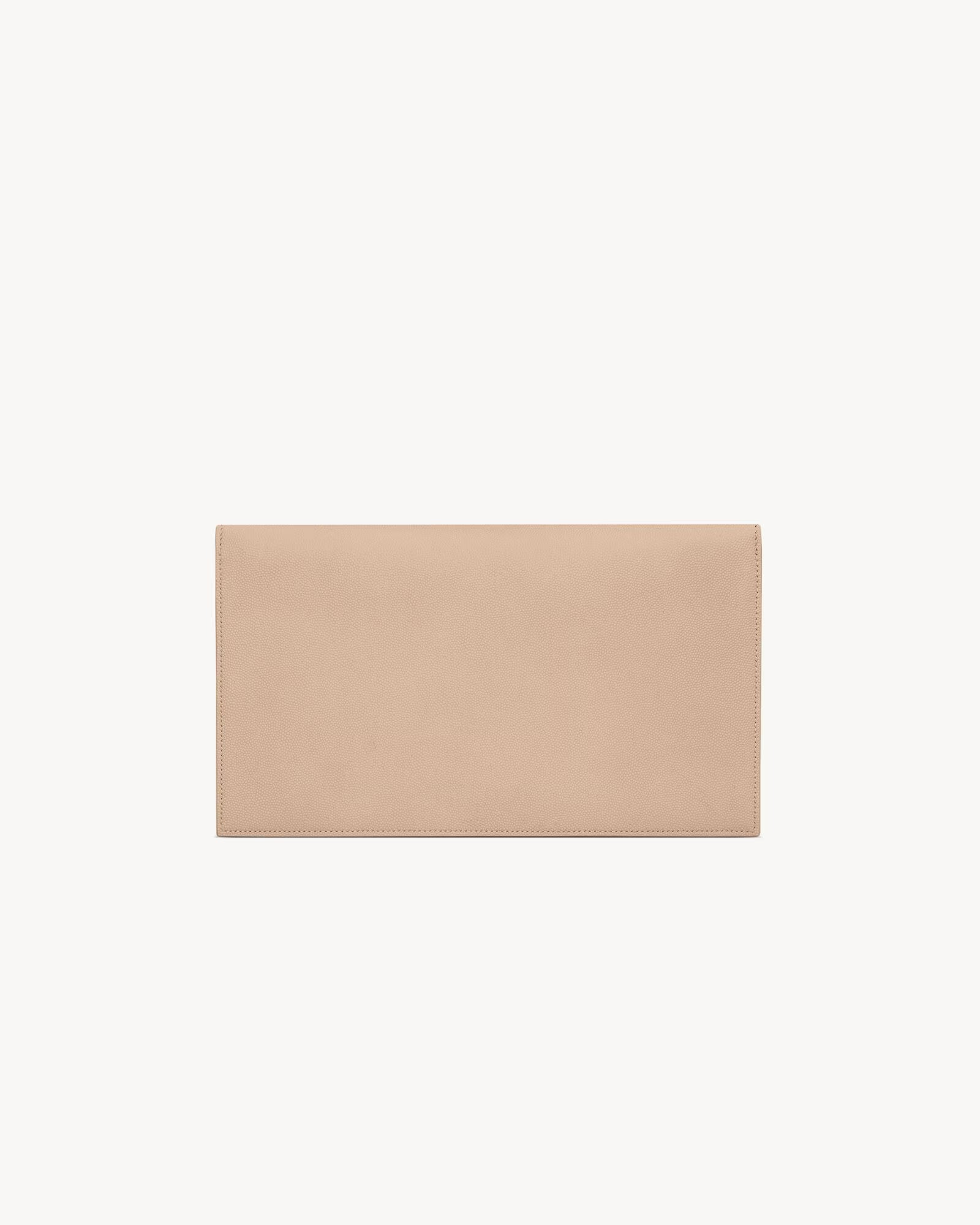 SAINT LAURENT POCHETTE UPTOWN IN PELLE DARK BEIGE
