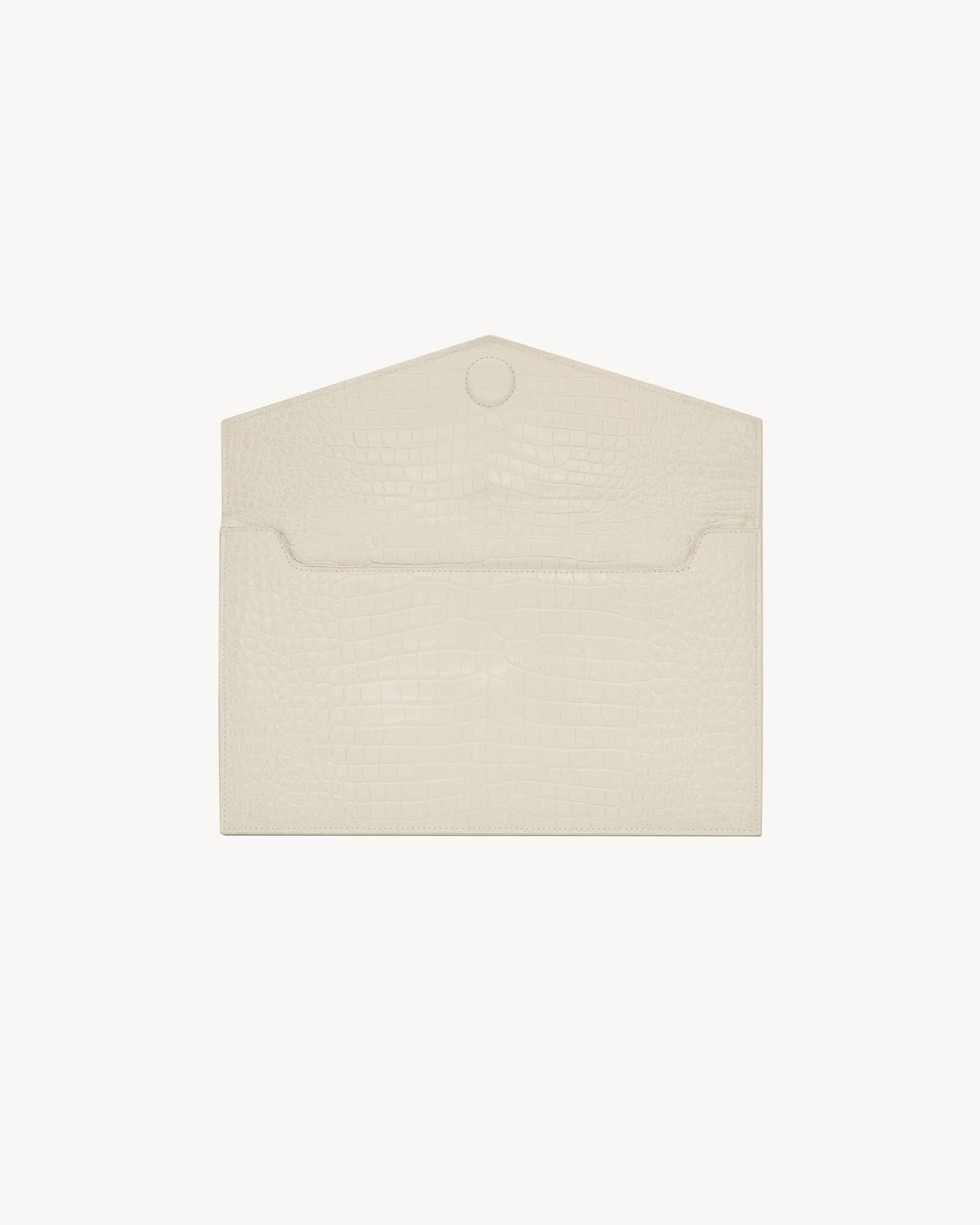 Pochette Saint Laurent Upttown en cuir de crocodile brillant