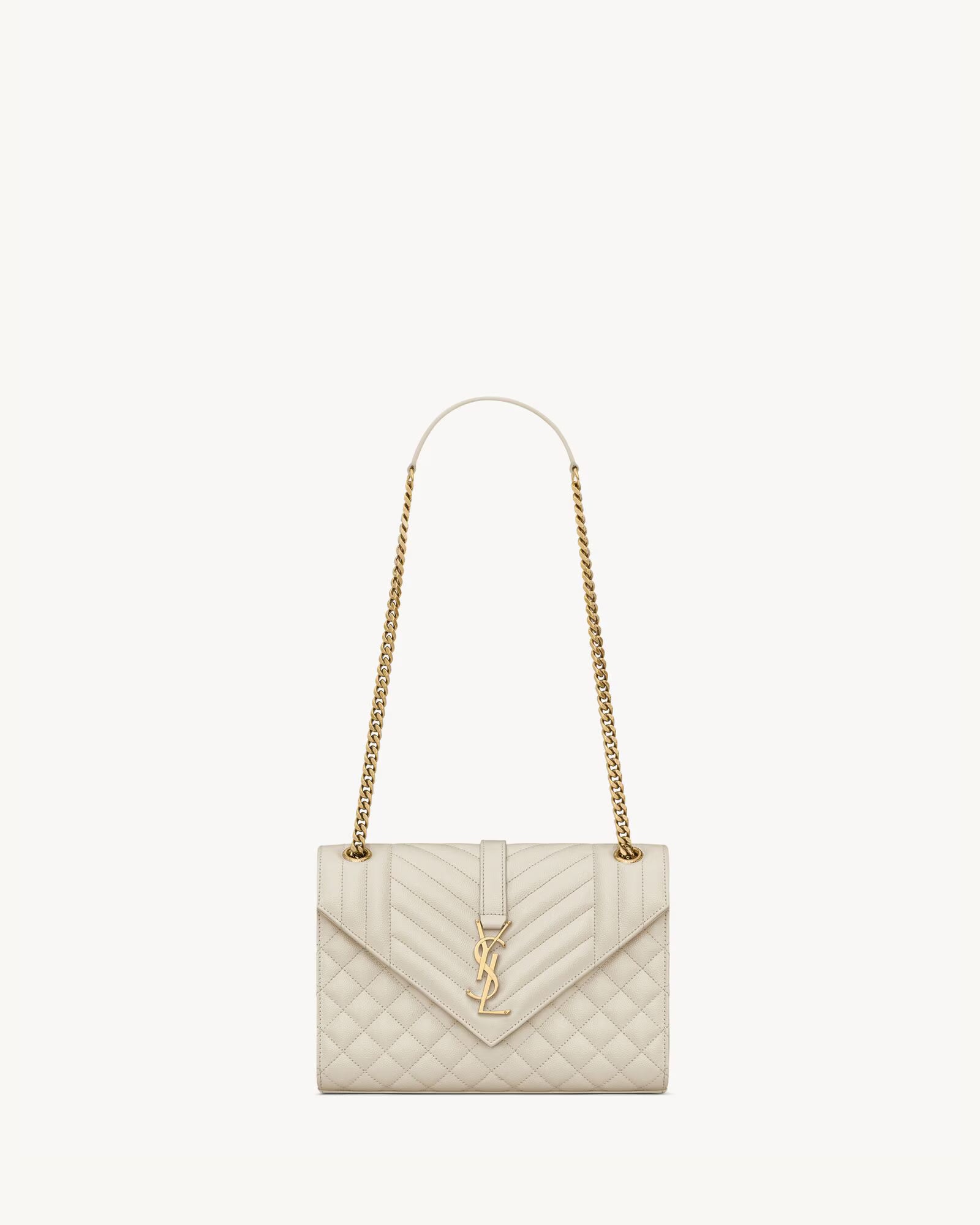 SAINT LAURENT KATE MEDIUM BAG IN GRAIN DE POUDRE LEATHER