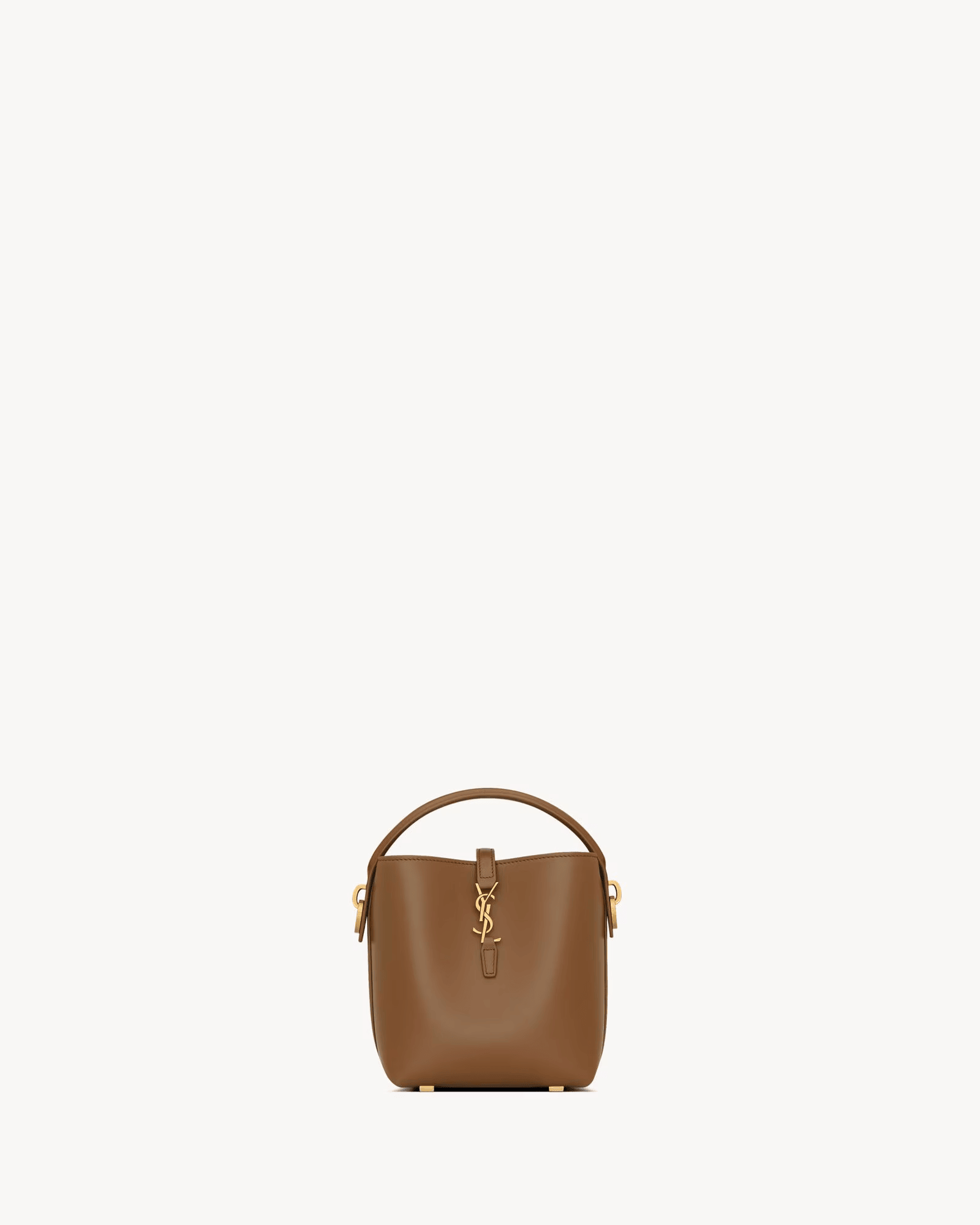 BORSA SAINT LAURENT LE 37 MINI IN PELLE LUCIDA FOX