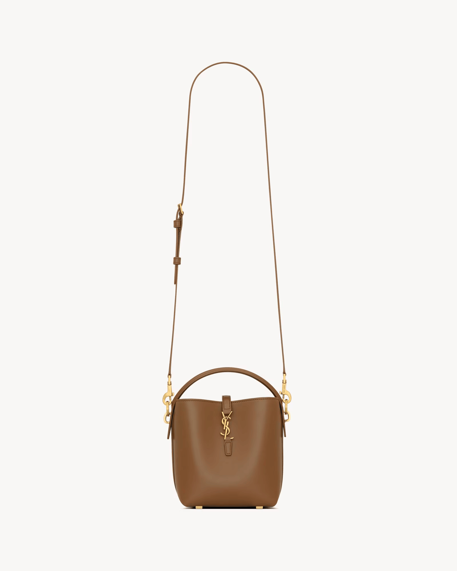 BORSA SAINT LAURENT LE 37 MINI IN PELLE LUCIDA FOX