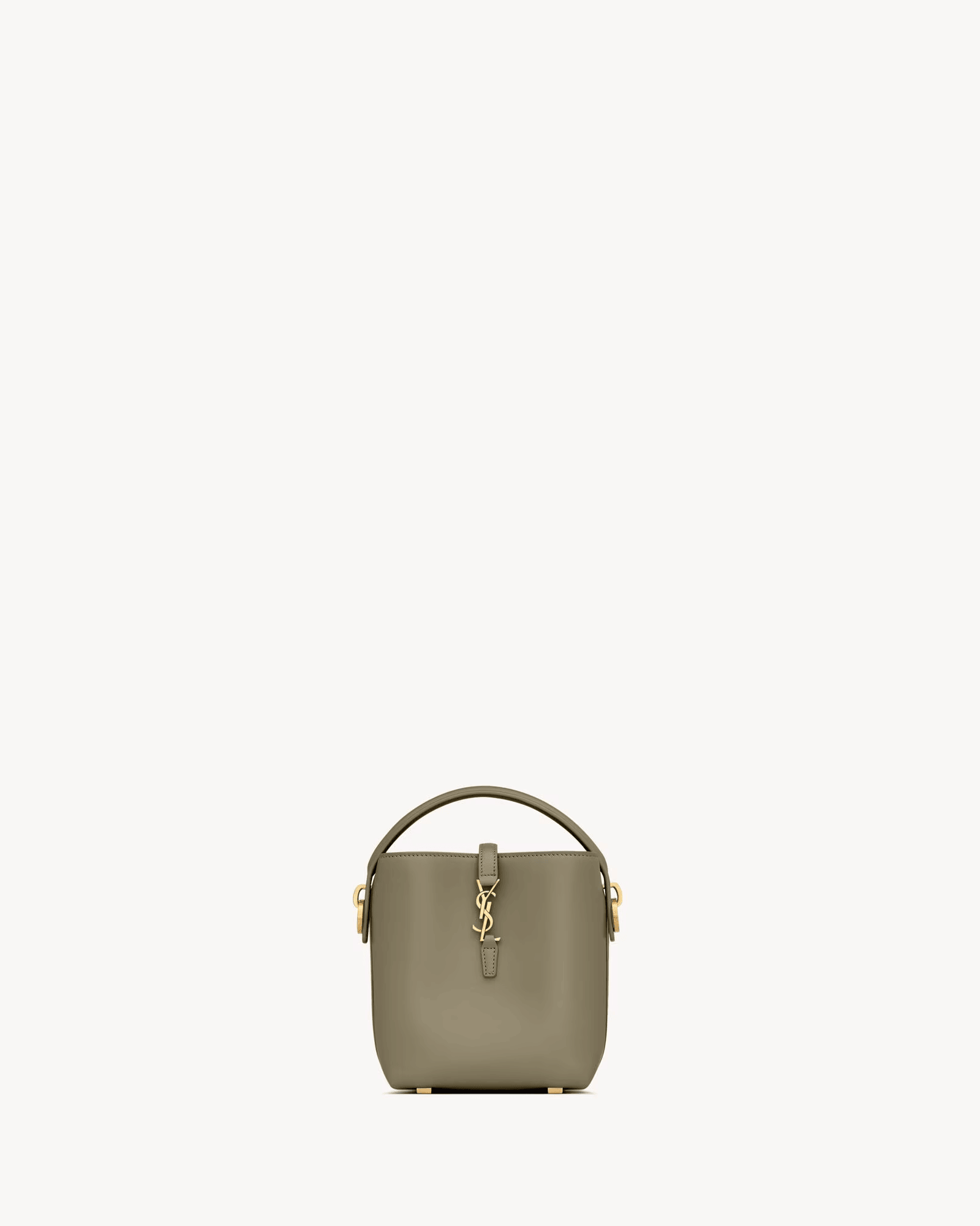 BORSA SAINT LAURENT LE 37 MINI IN PELLE LUCIDA STRONG MOSS