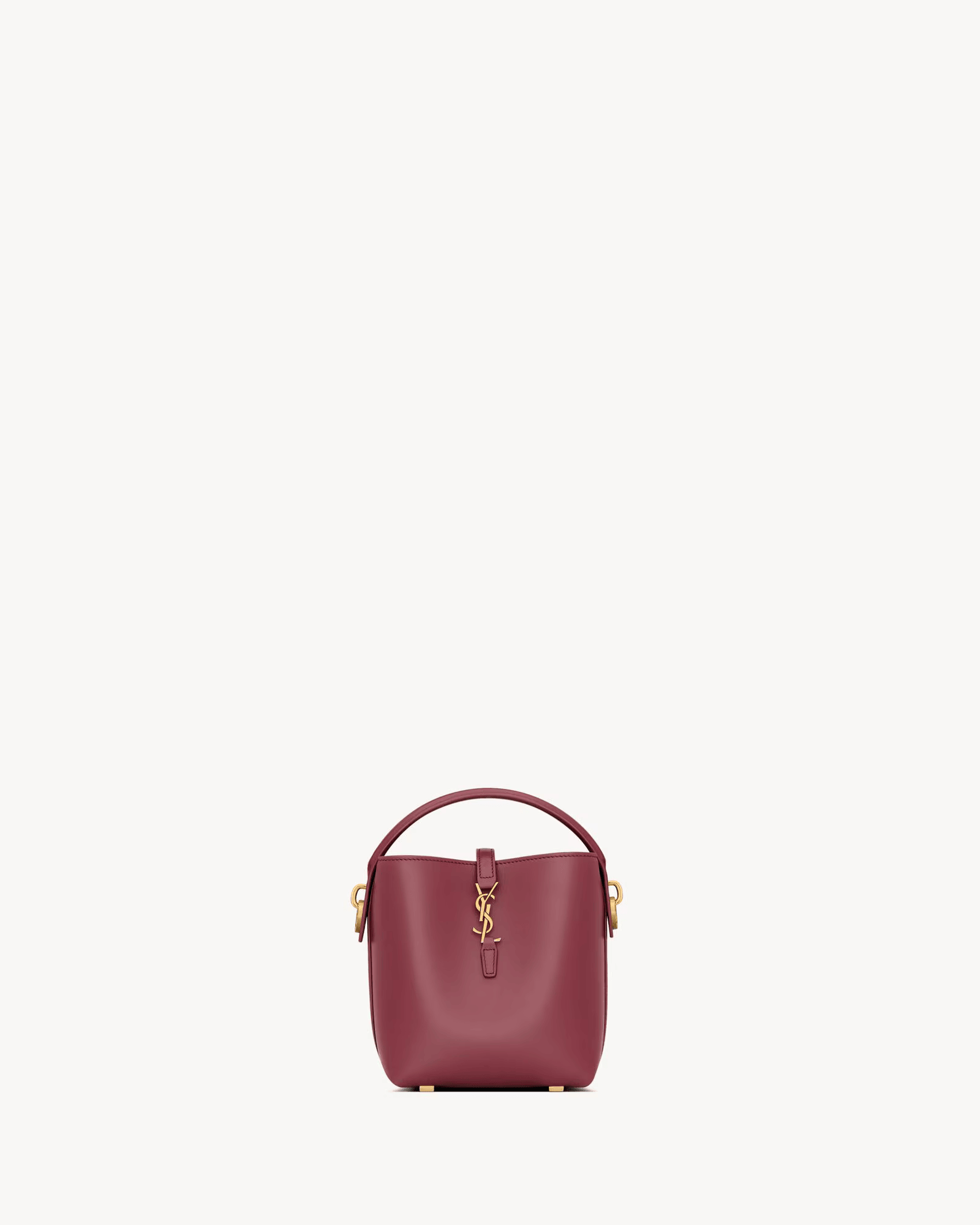 BORSA SAINT LAURENT LE 37 MINI IN PELLE LUCIDA BORDEAUX