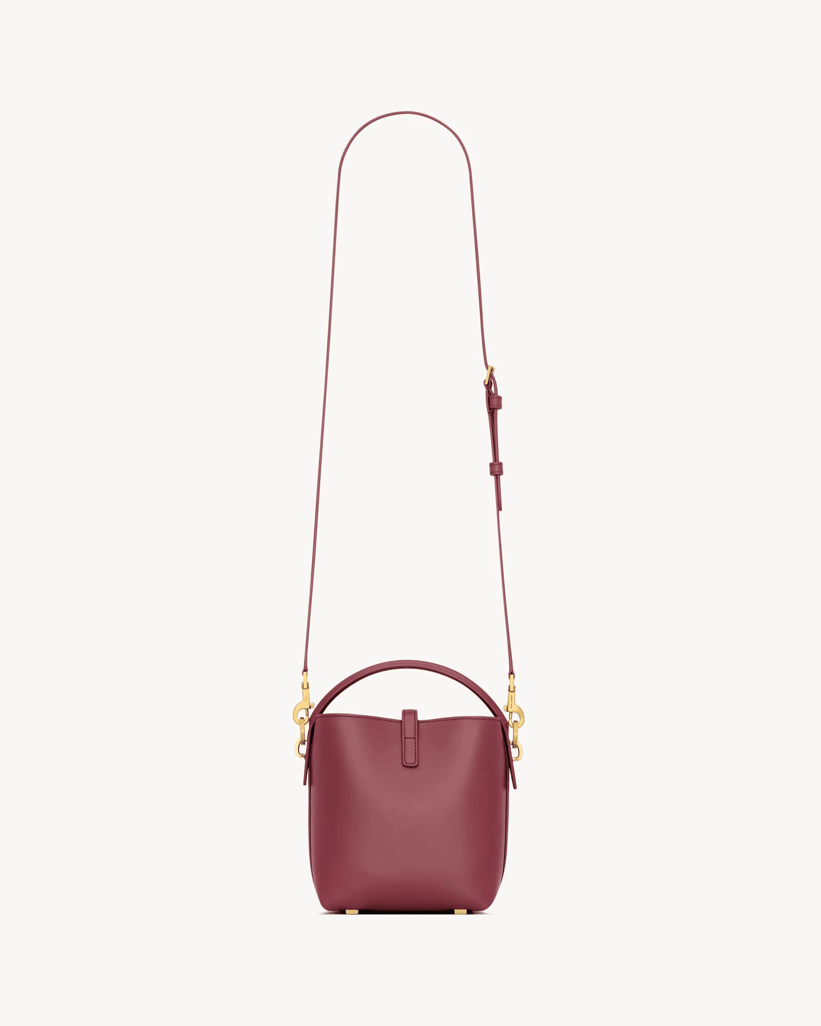 BORSA SAINT LAURENT LE 37 MINI IN PELLE LUCIDA BORDEAUX