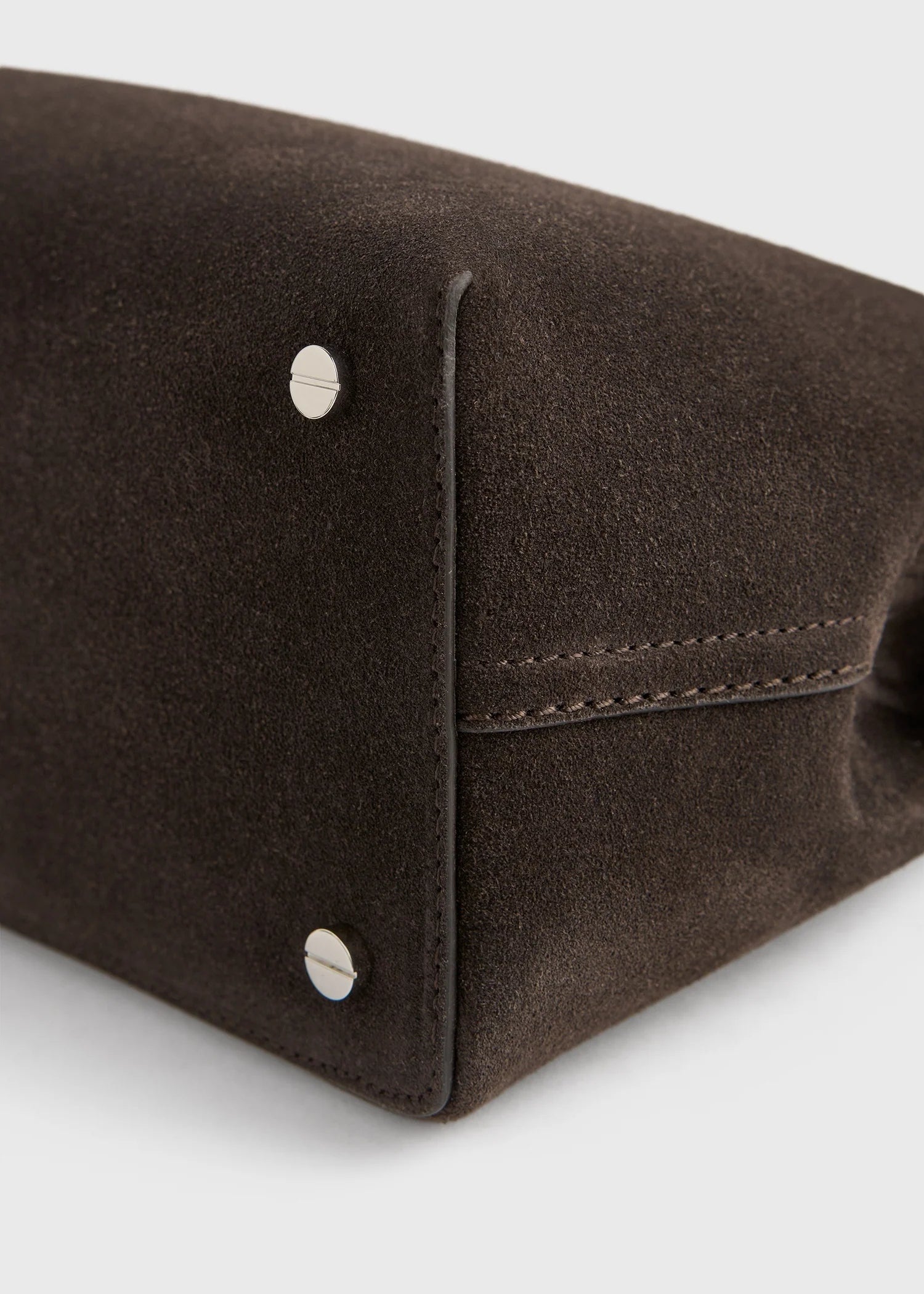 TOTEME Clutch T-Lock Top Handle Brown
