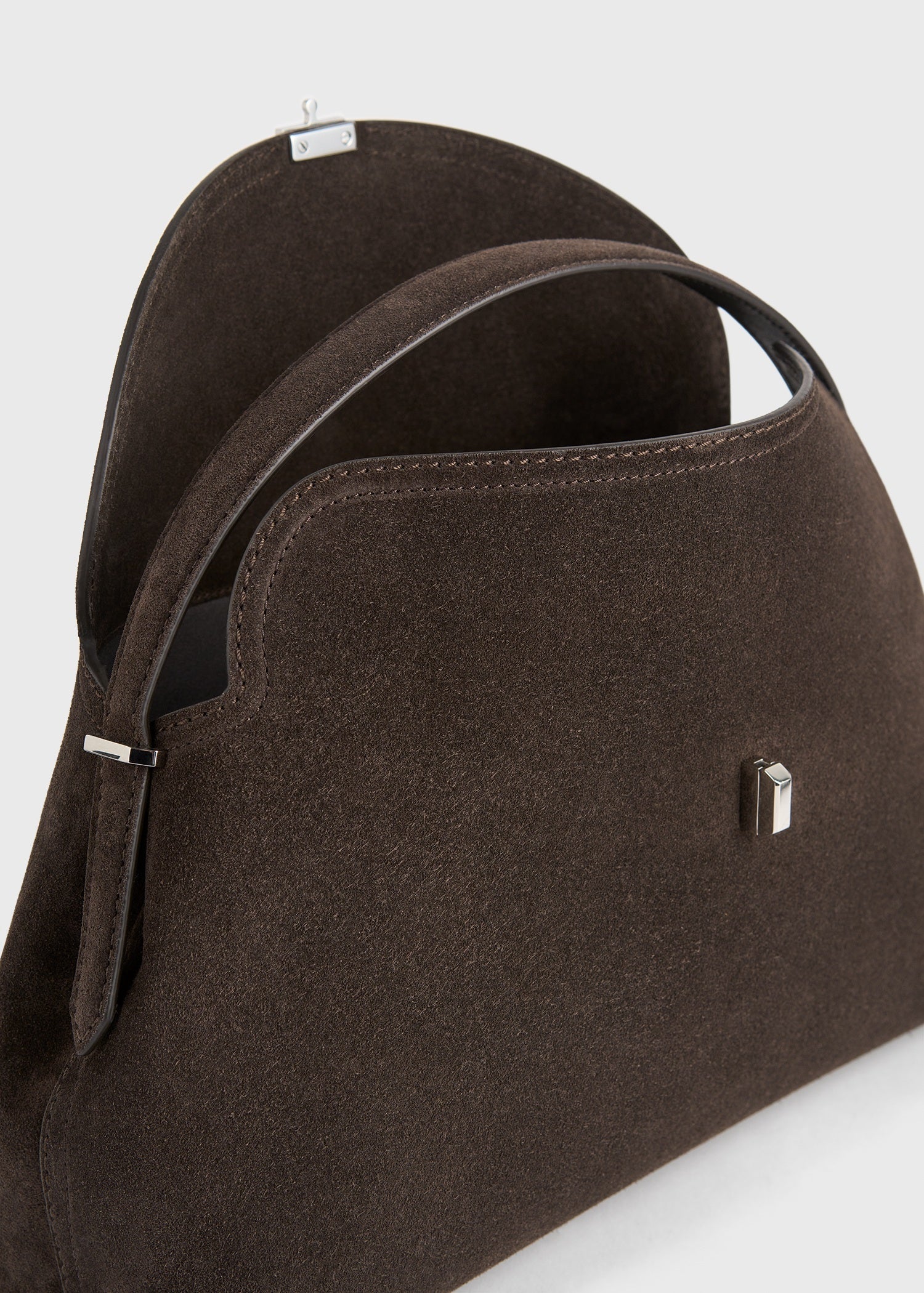 TOTEME Clutch T-Lock Top Handle Brown