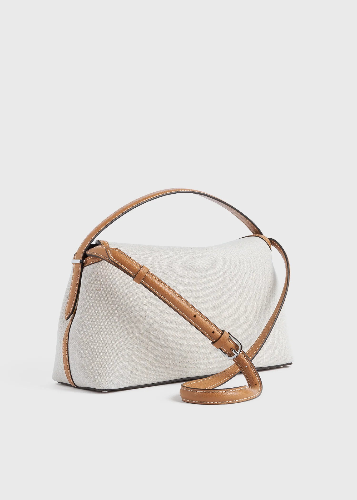 TOTEME Clutch T-Lock Noir Martelé